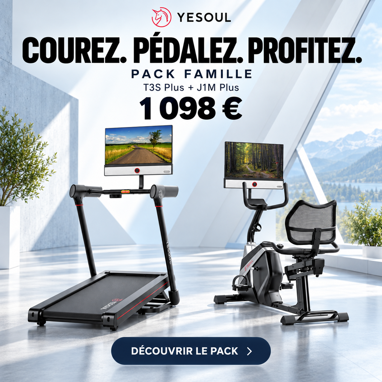 Yesoul Fitness France Facebook ad: Cet été, offrez à votre famille un espace fitness à…