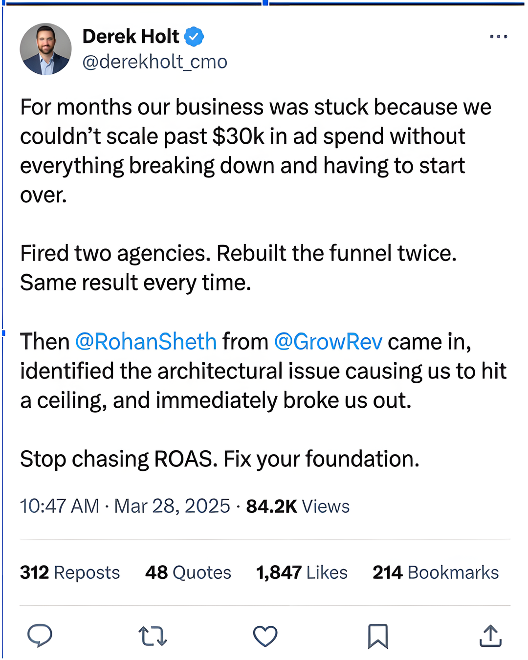 GrowRev Facebook ad: For Info Product & Education Businesses