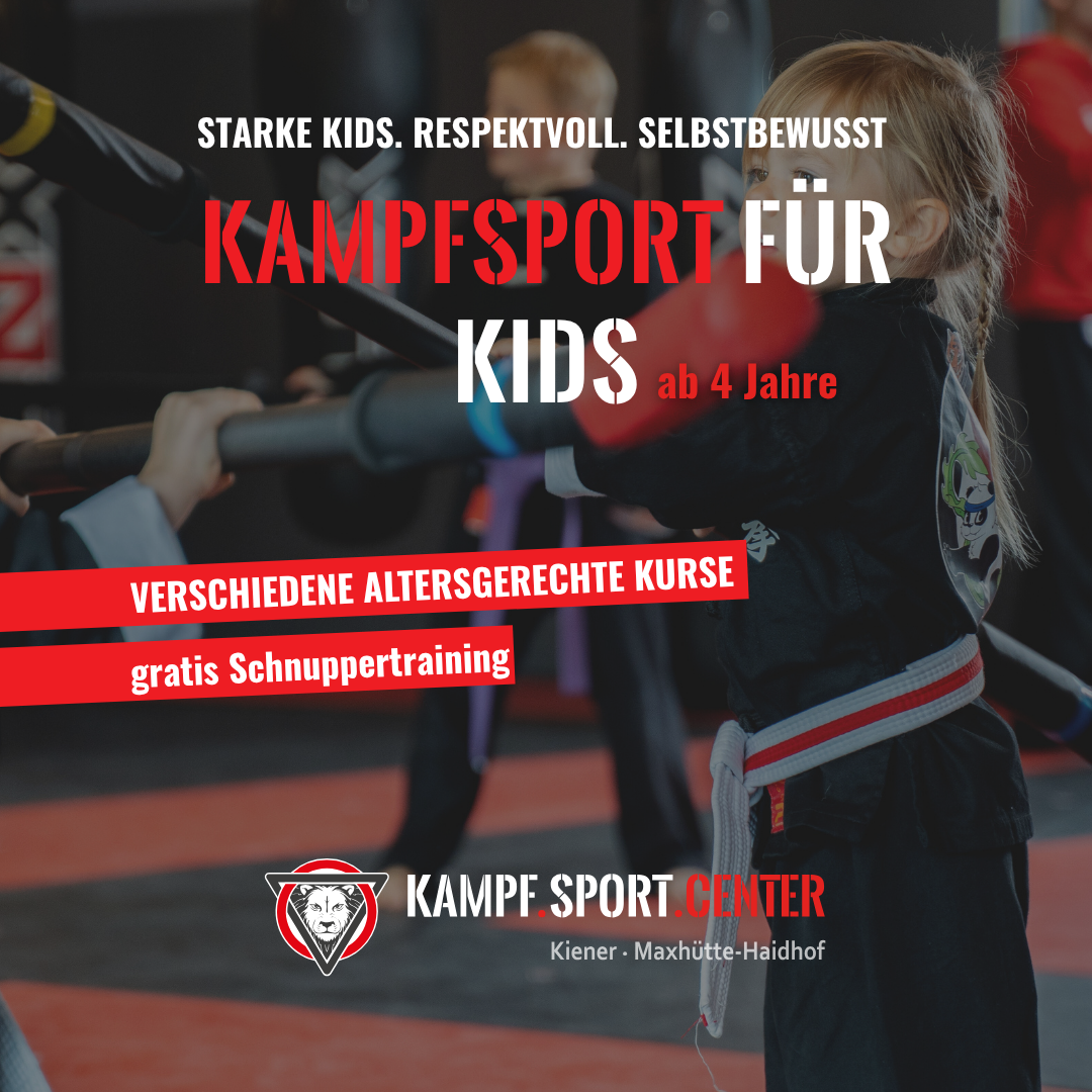 Kampf.Sport.Center Kiener Facebook ad: Mehr Selbstvertrauen. Mehr Bewegung.