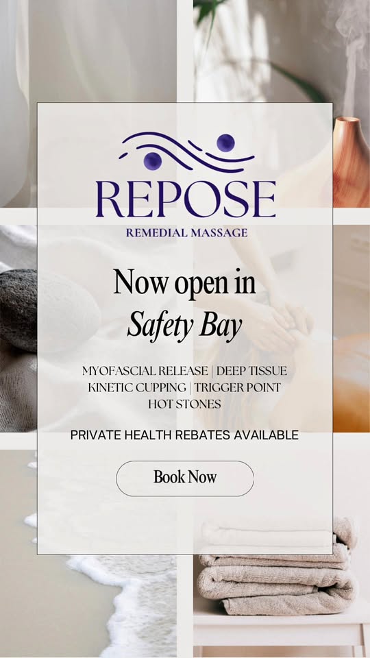 Repose Remedial Facebook ad: Relieve Pain & Tension
