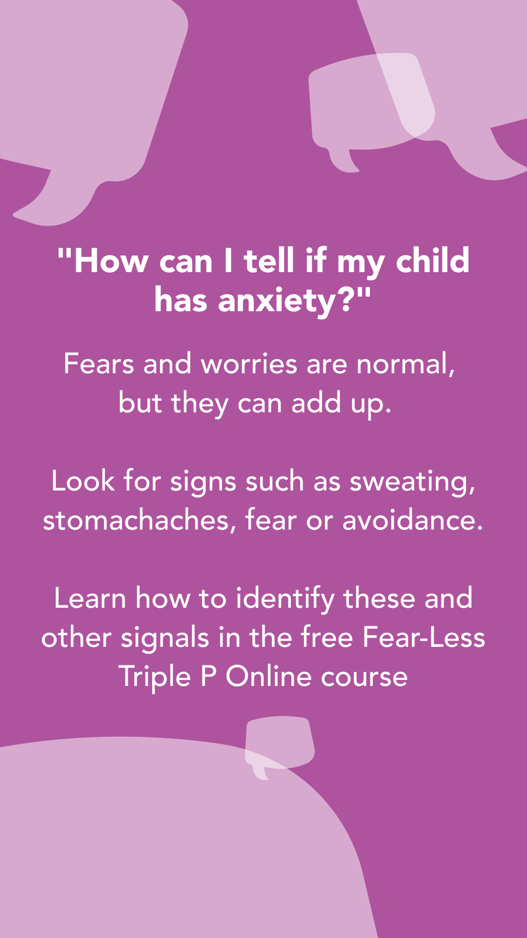 Triple P - Positive Parenting Program Facebook ad
