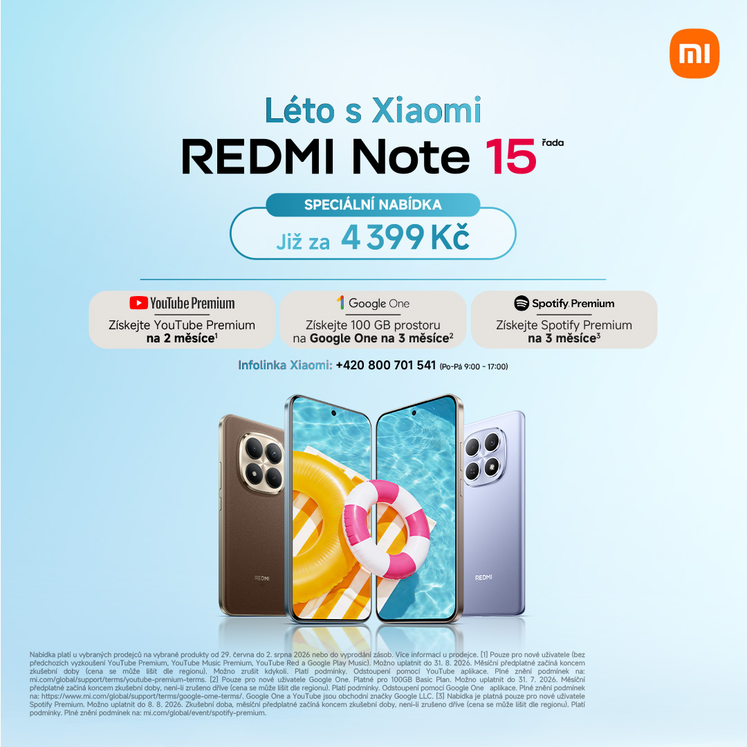 Xiaomi Česká republika Facebook ad: Zcela nový REDMI Note řady 15 výhodně