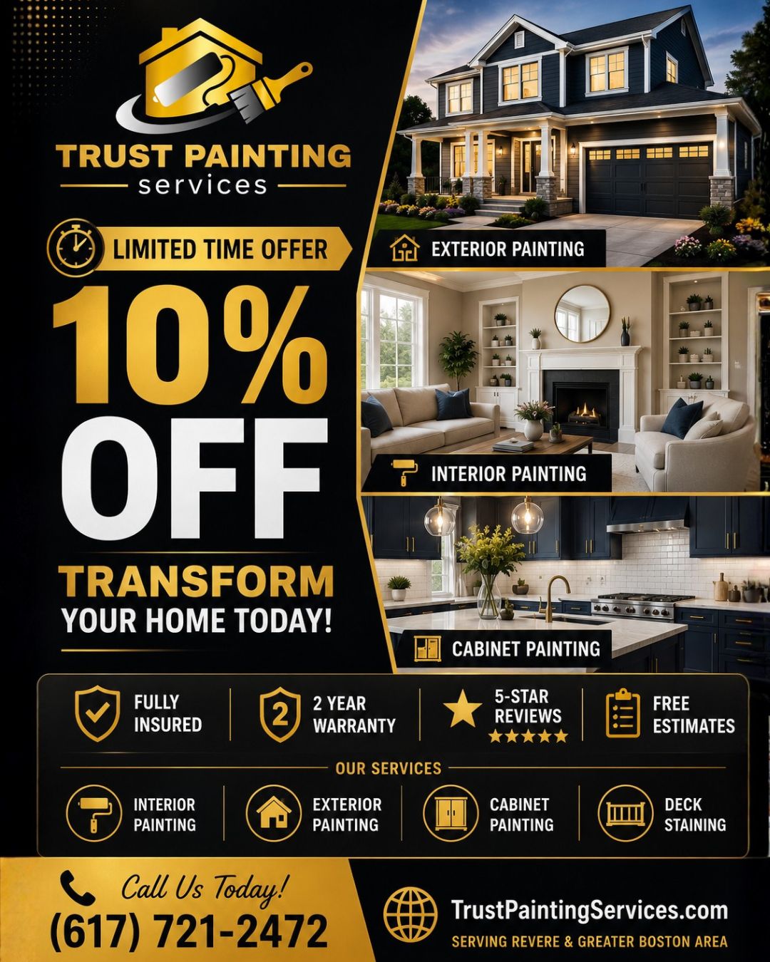 Trust Painting Services Facebook ad: LIMITED TIME OFFER, 10% OFF