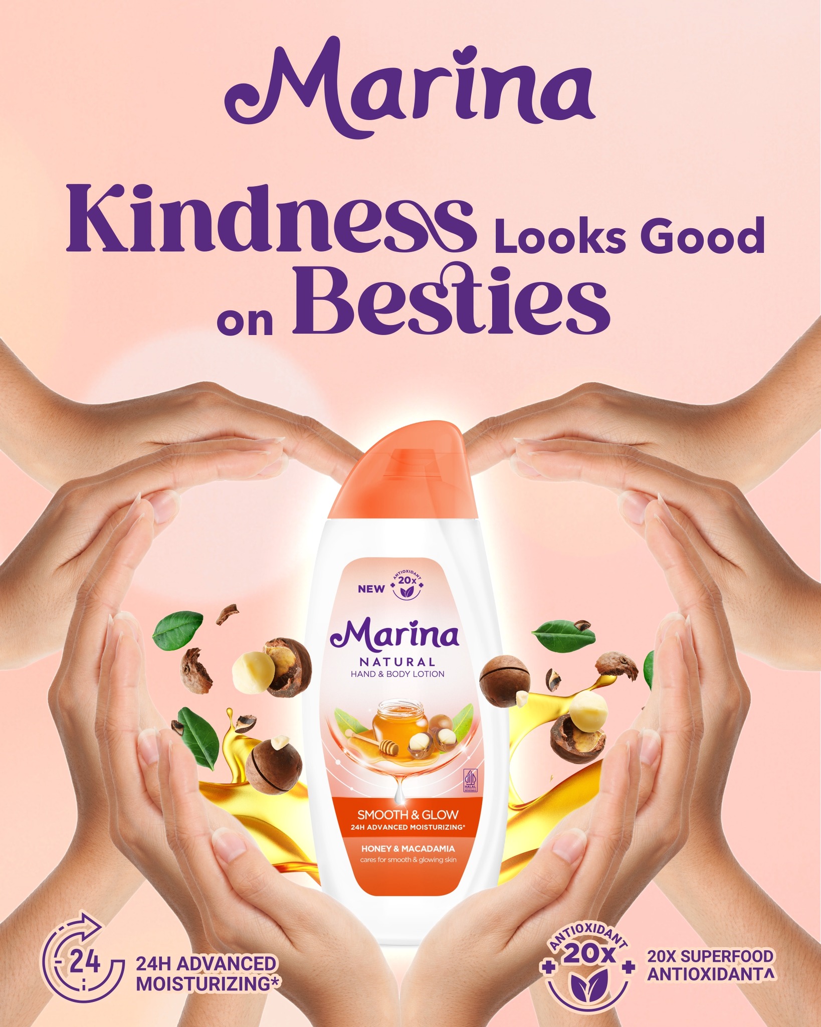 Marina Bestie Philippines Facebook ad: Glow with kindness inside and out!