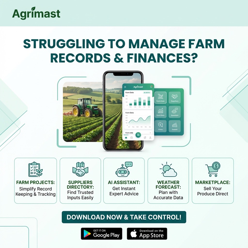 Agrimast Solutions Facebook ad: BECOME A BETTER AND SMART FARMER.