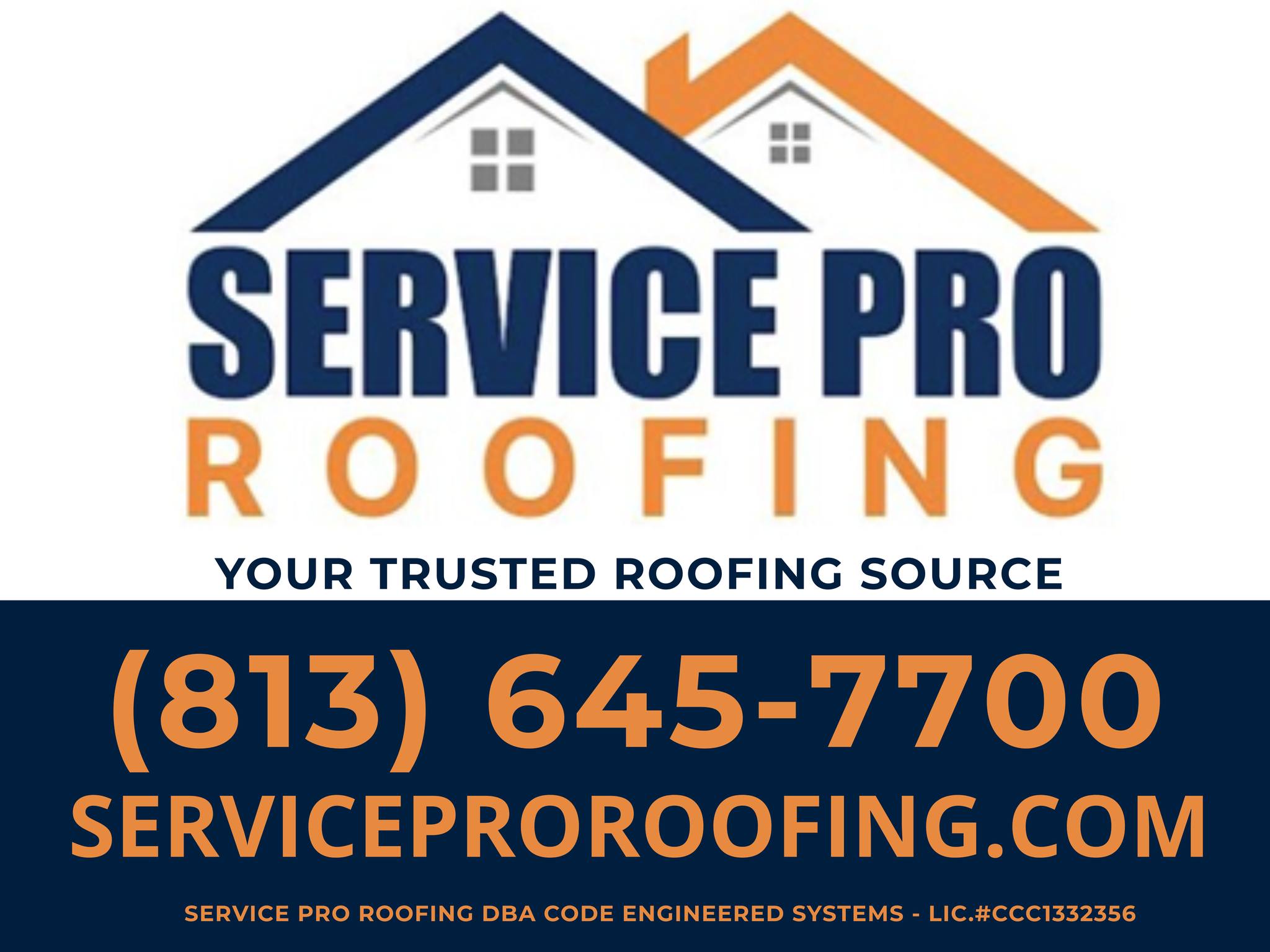 Service Pro Roofing Facebook ad: Locally Owned & Roofing Tampa Bay since 1976 | BBB A+…