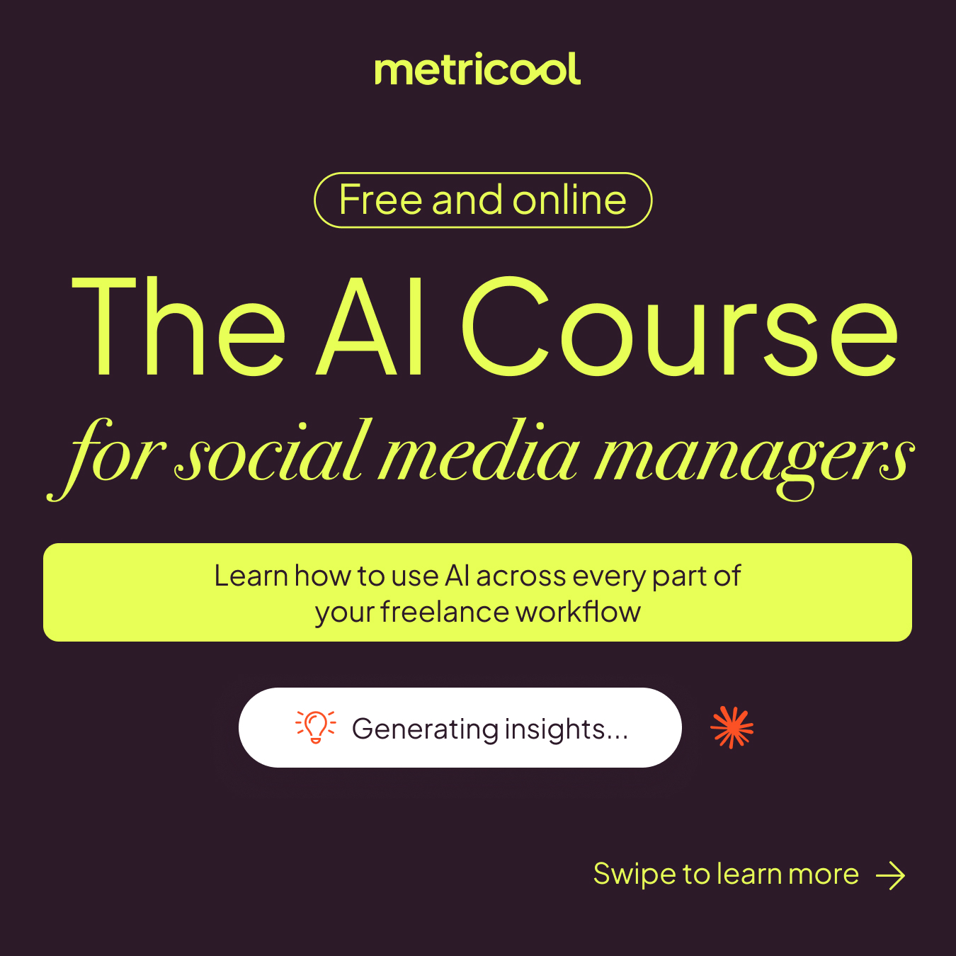 Metricool Facebook ad
