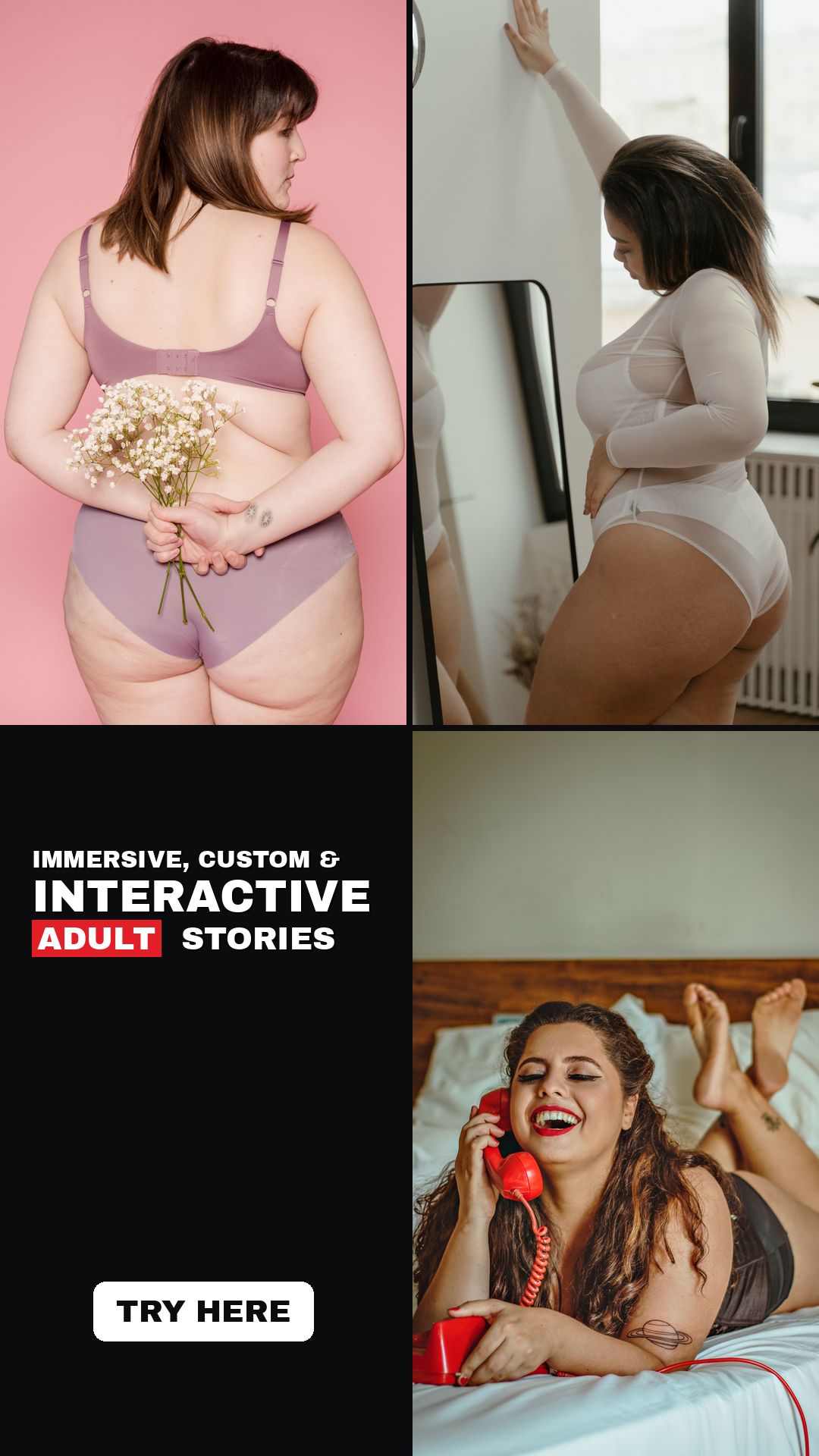 Stuff So Sweet Facebook ad: Interactive Adult Stories