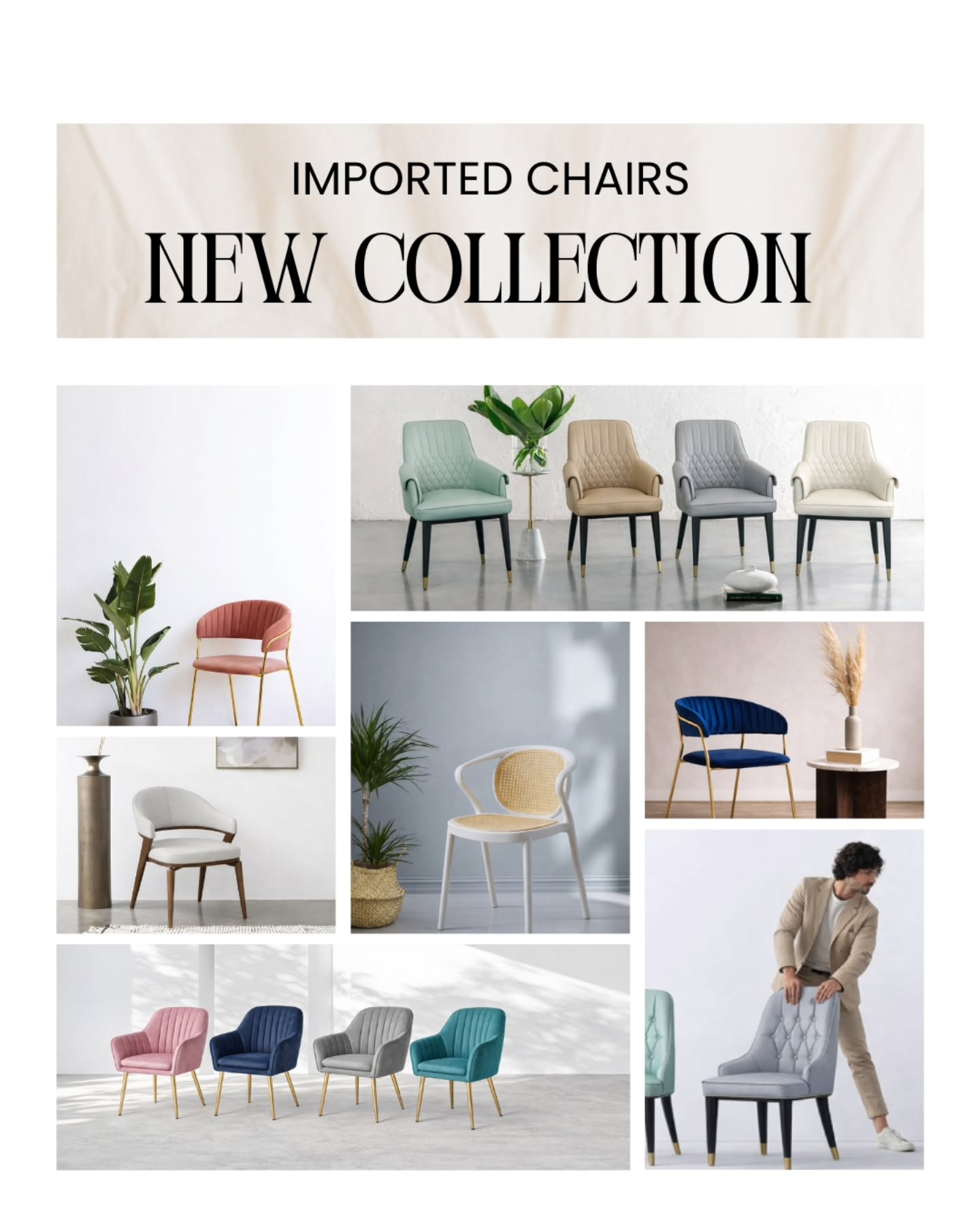 Lush Chair Facebook ad: Imported chairs by Lushchair