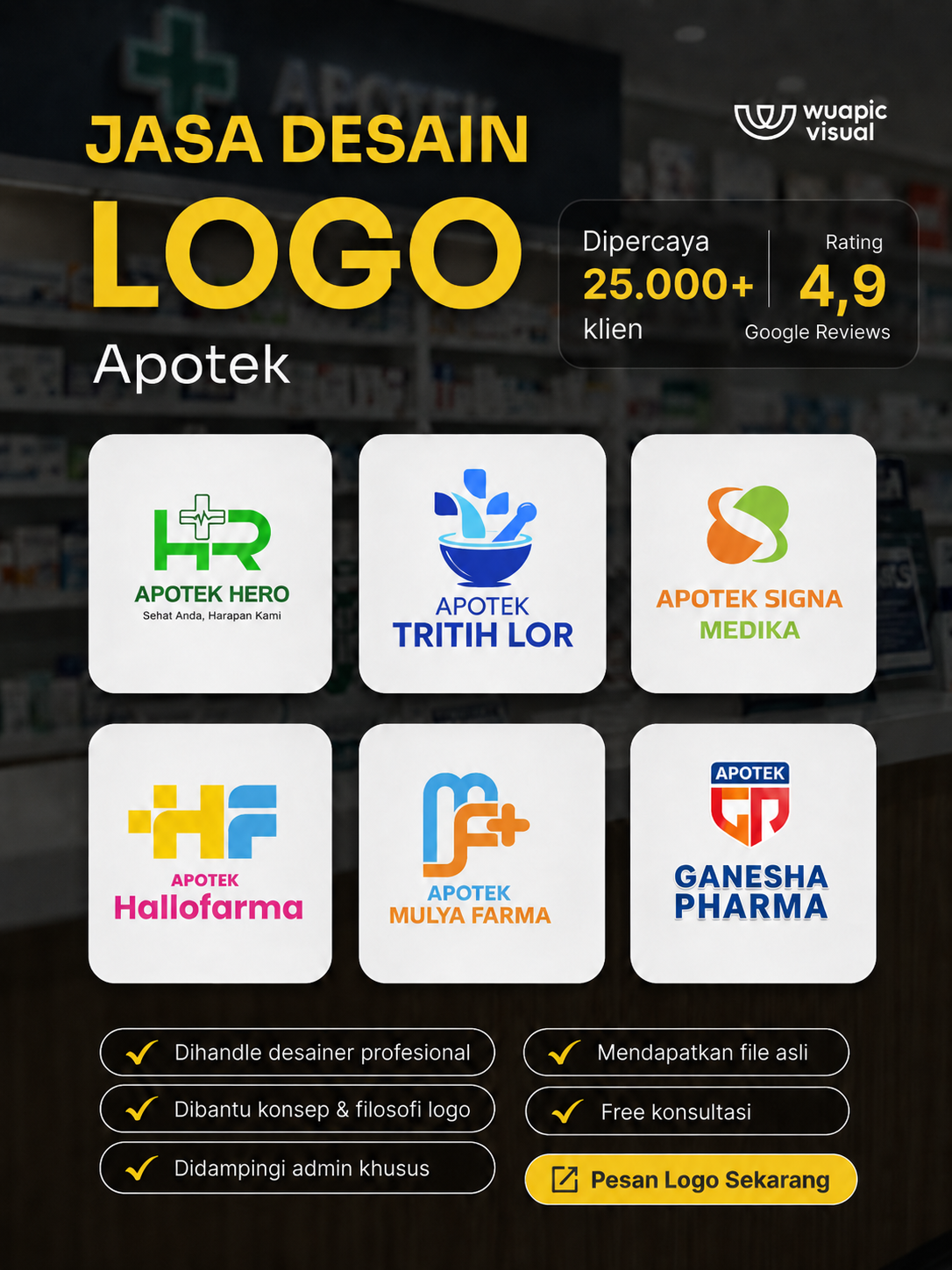 Wuapic Visual Facebook ad: Desain Logo Anda Sekarang!