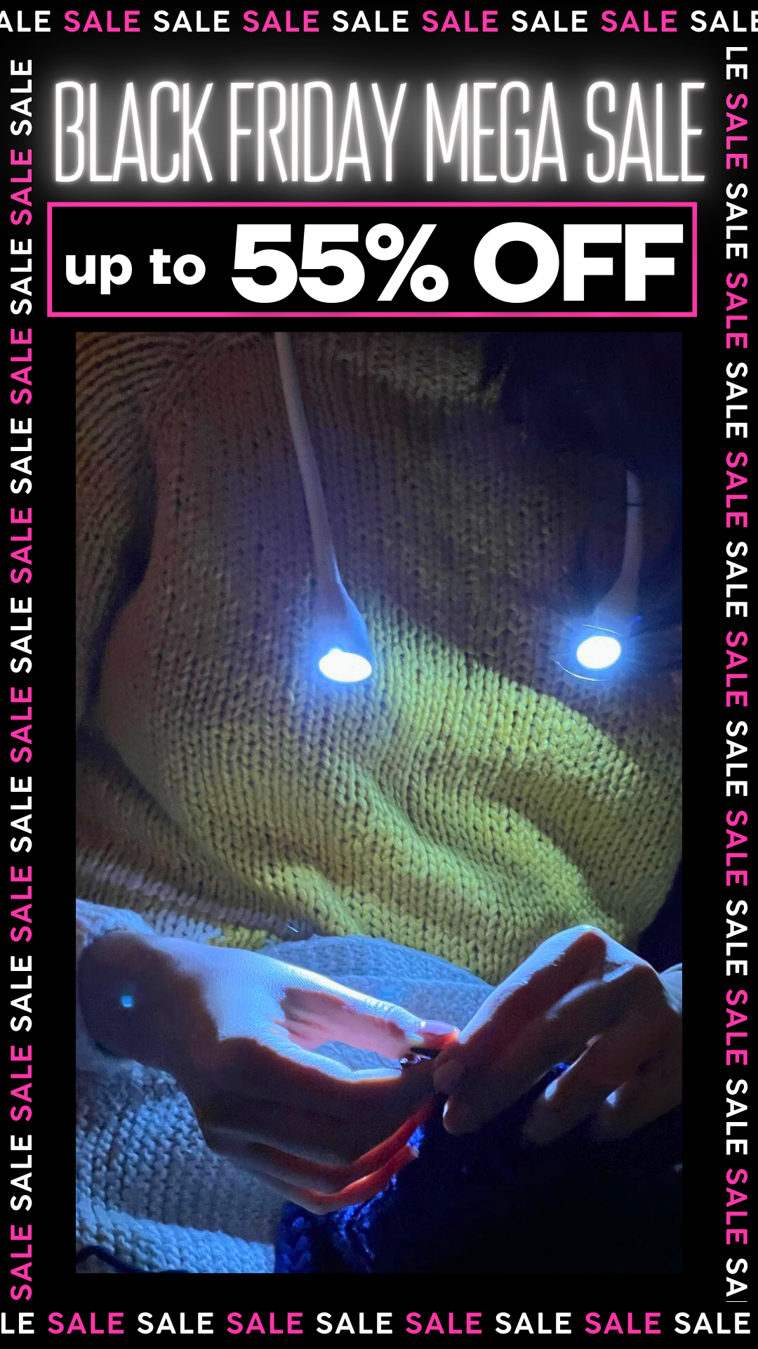 Lumos Knitting Light Facebook ad