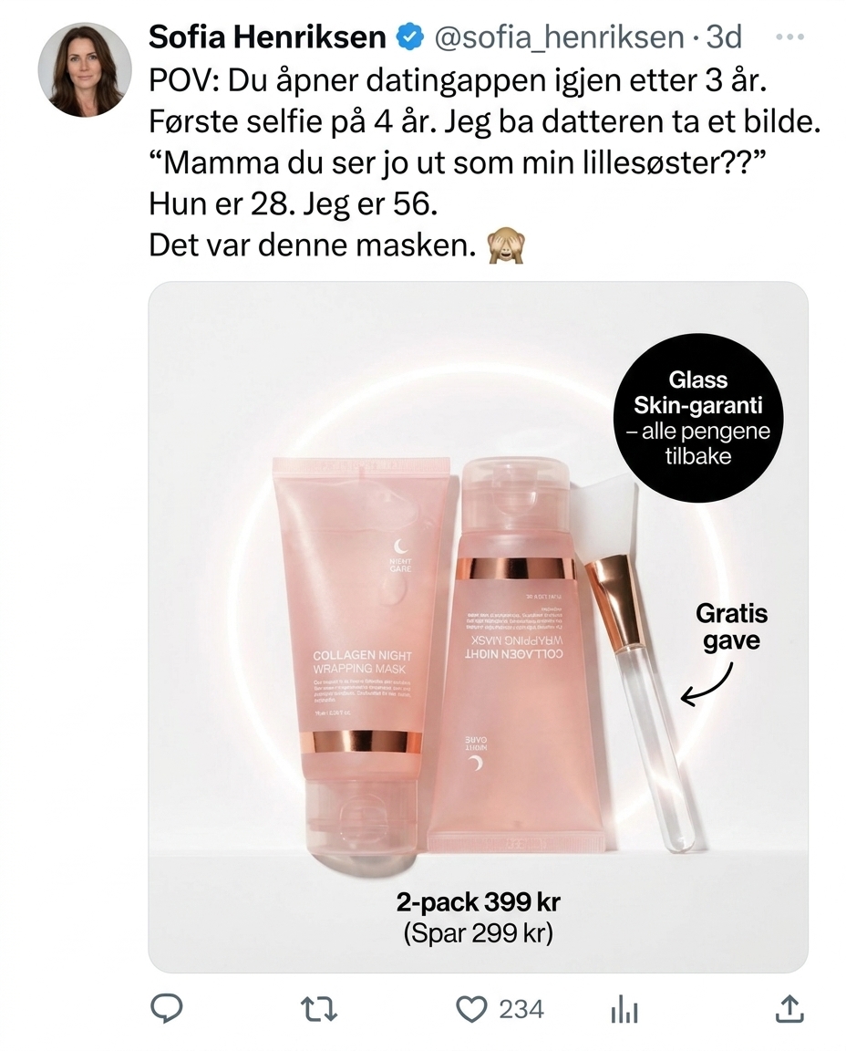 Glowtoxx Facebook ad