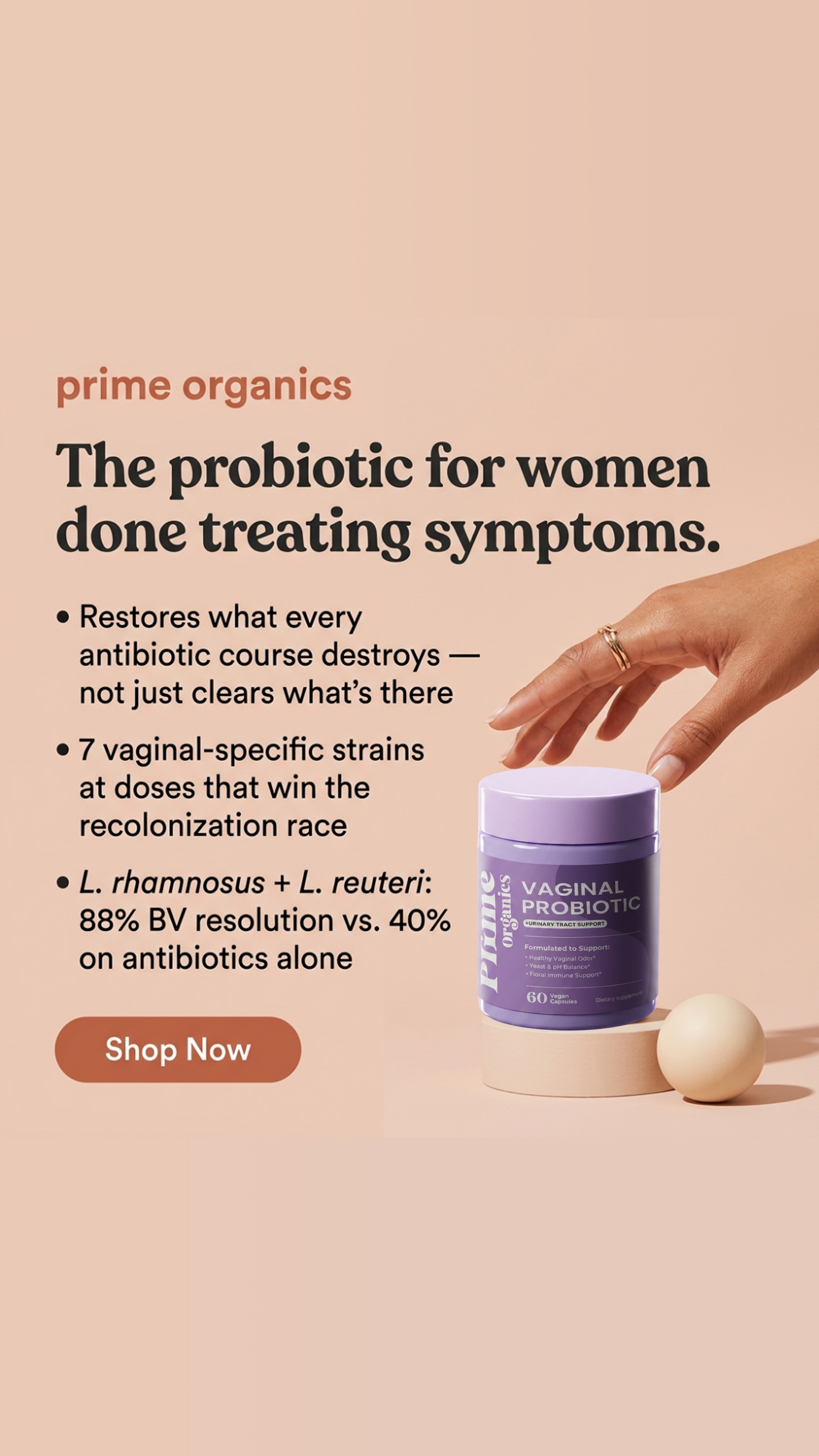 Prime Organics Facebook ad: Led By The Strain Most Formulas Skip