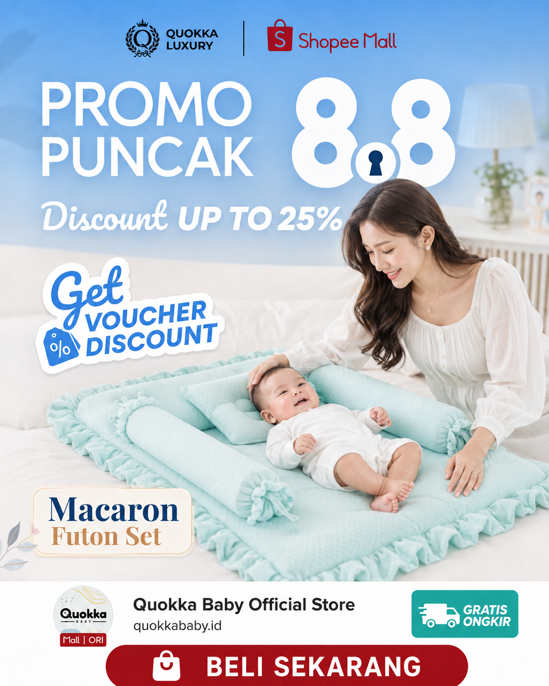 Quokka Baby Indonesia Facebook ad: ๐๐ซ๐จ๐ฆ๐จ ๐.๐, ๐๐ข๐ฌ๐ค๐จ๐ง ๐๐ข๐ง๐ ๐ ๐ ๐๐%