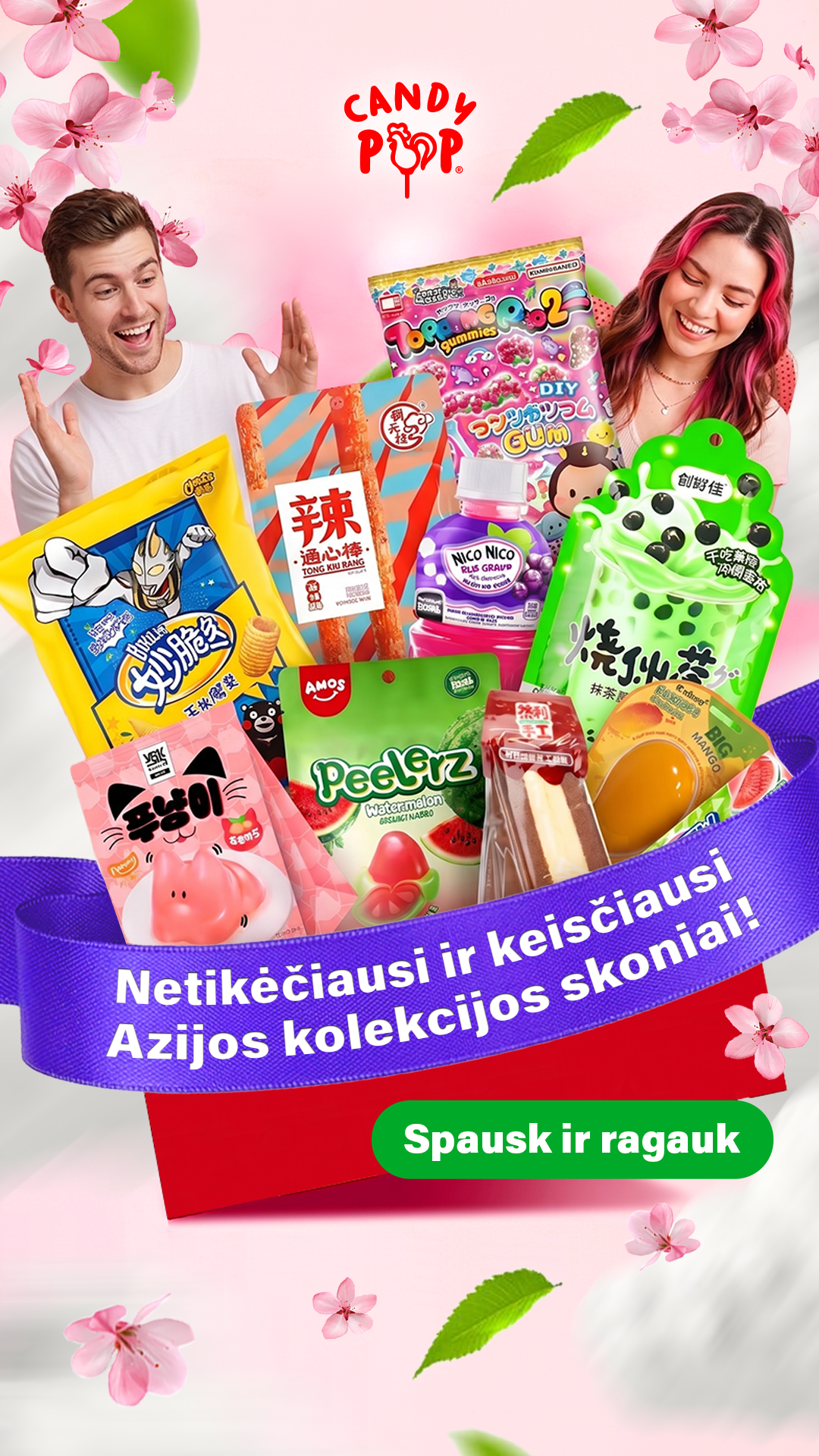 Candy POP Latvija Facebook ad