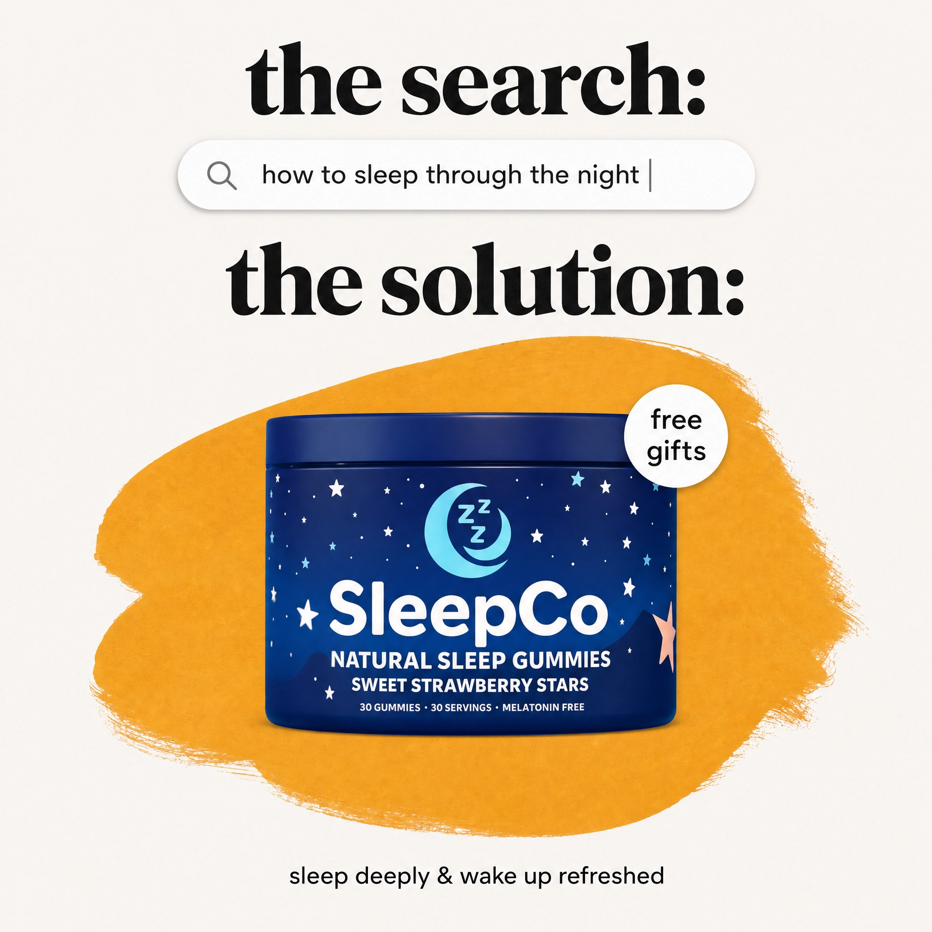 SleepCo Facebook ad