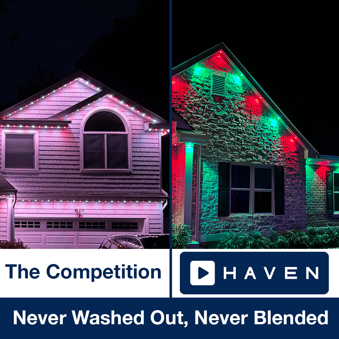 Haven Lighting Facebook ad: Roofline Lighting, Shop Haven