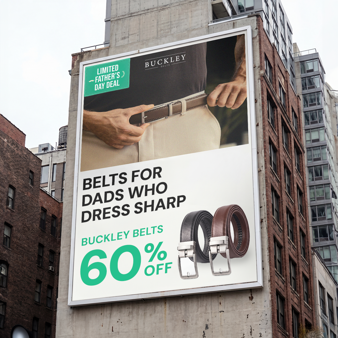 Buckley Belts Facebook ad