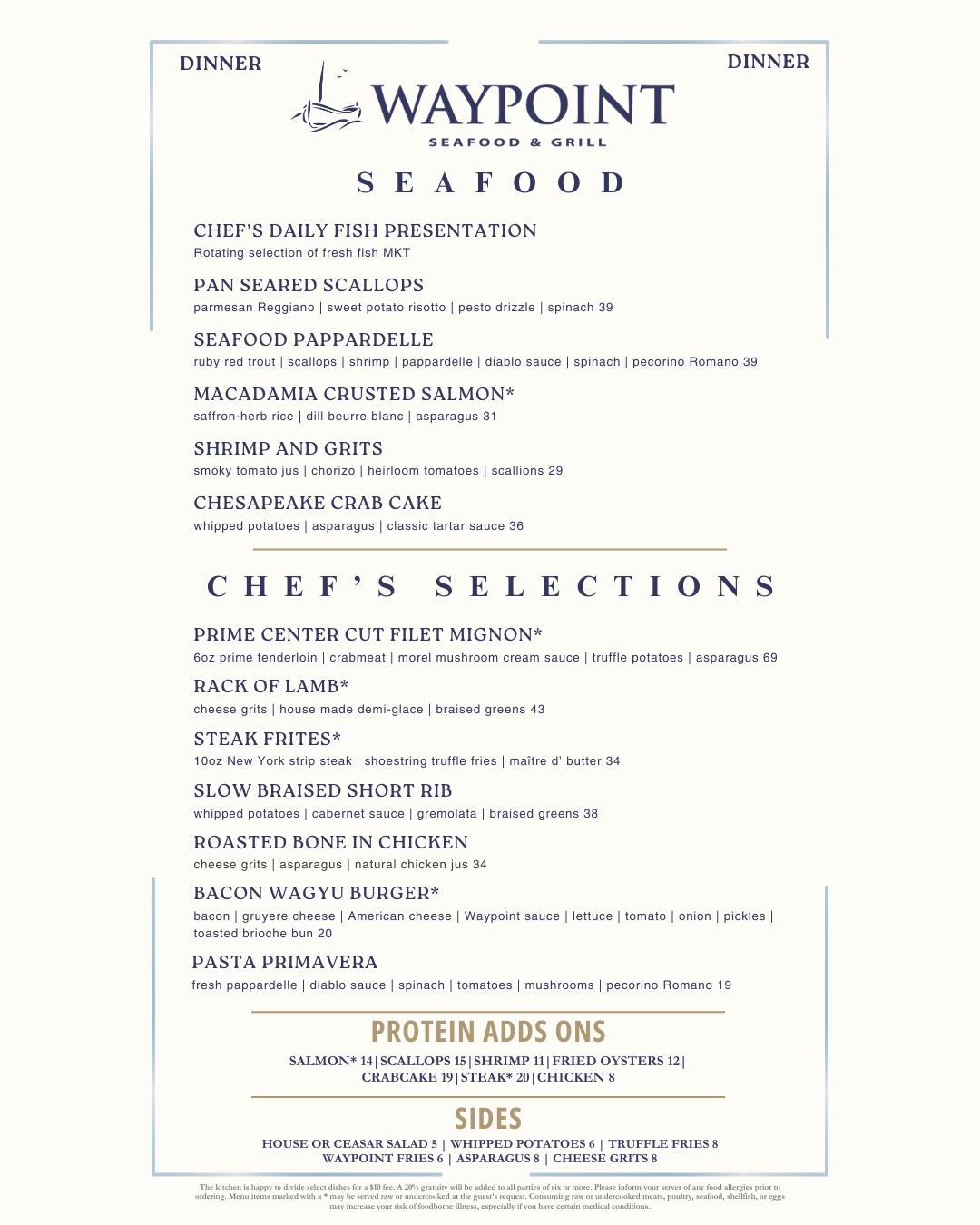 Waypoint Seafood & Grill Williamsburg Facebook ad: See Flavors Of Fall
