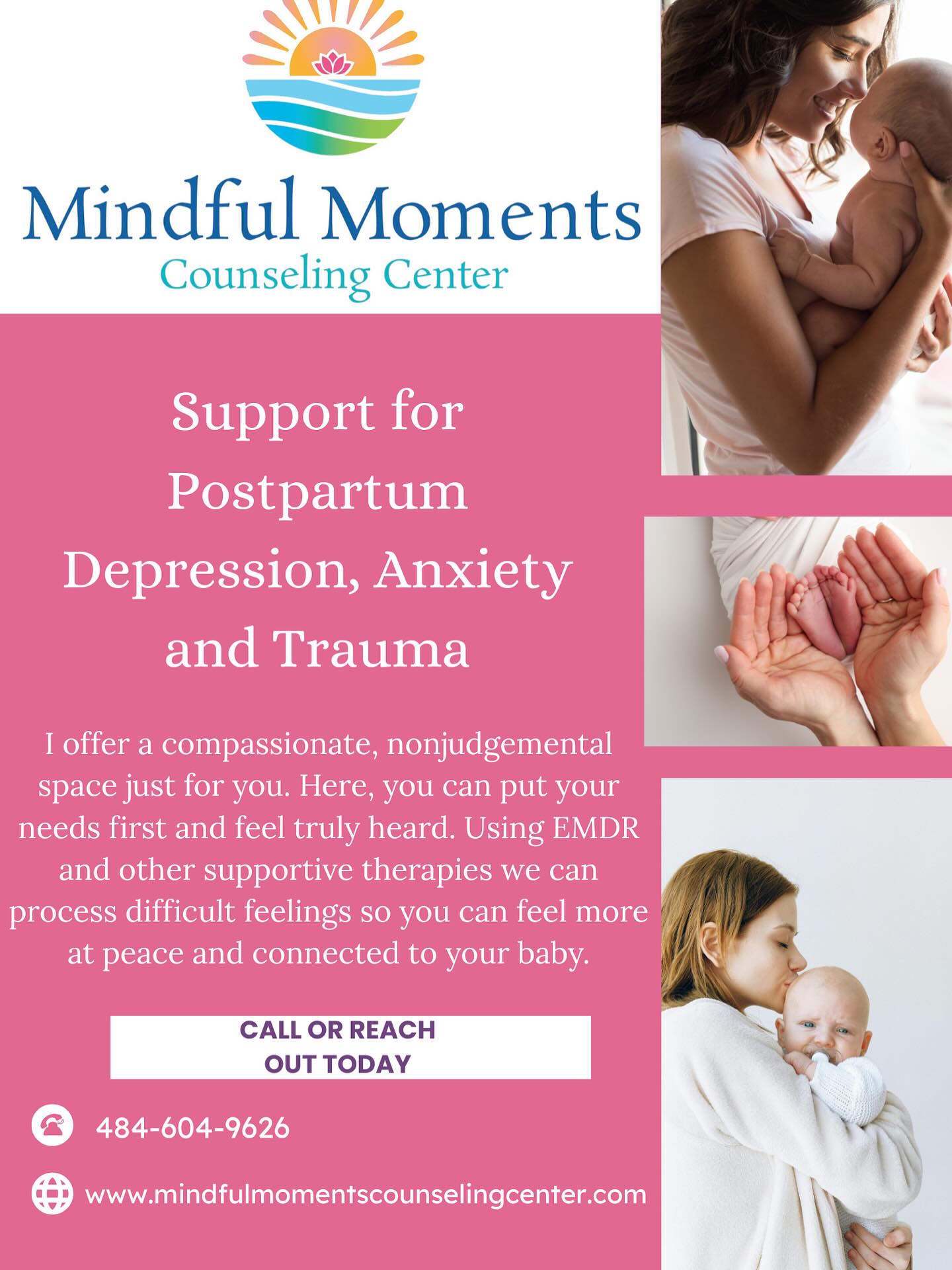 Mindful Moments Counseling Center Facebook ad: Feel Like Yourself Again