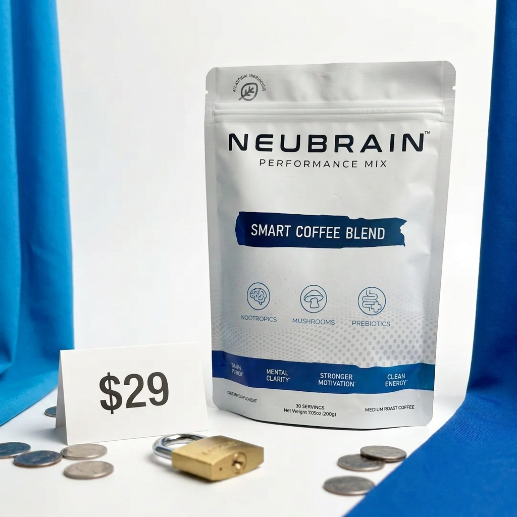 Mushroom Coffee Lovers Facebook ad: Lock In $29 Coffee For Life