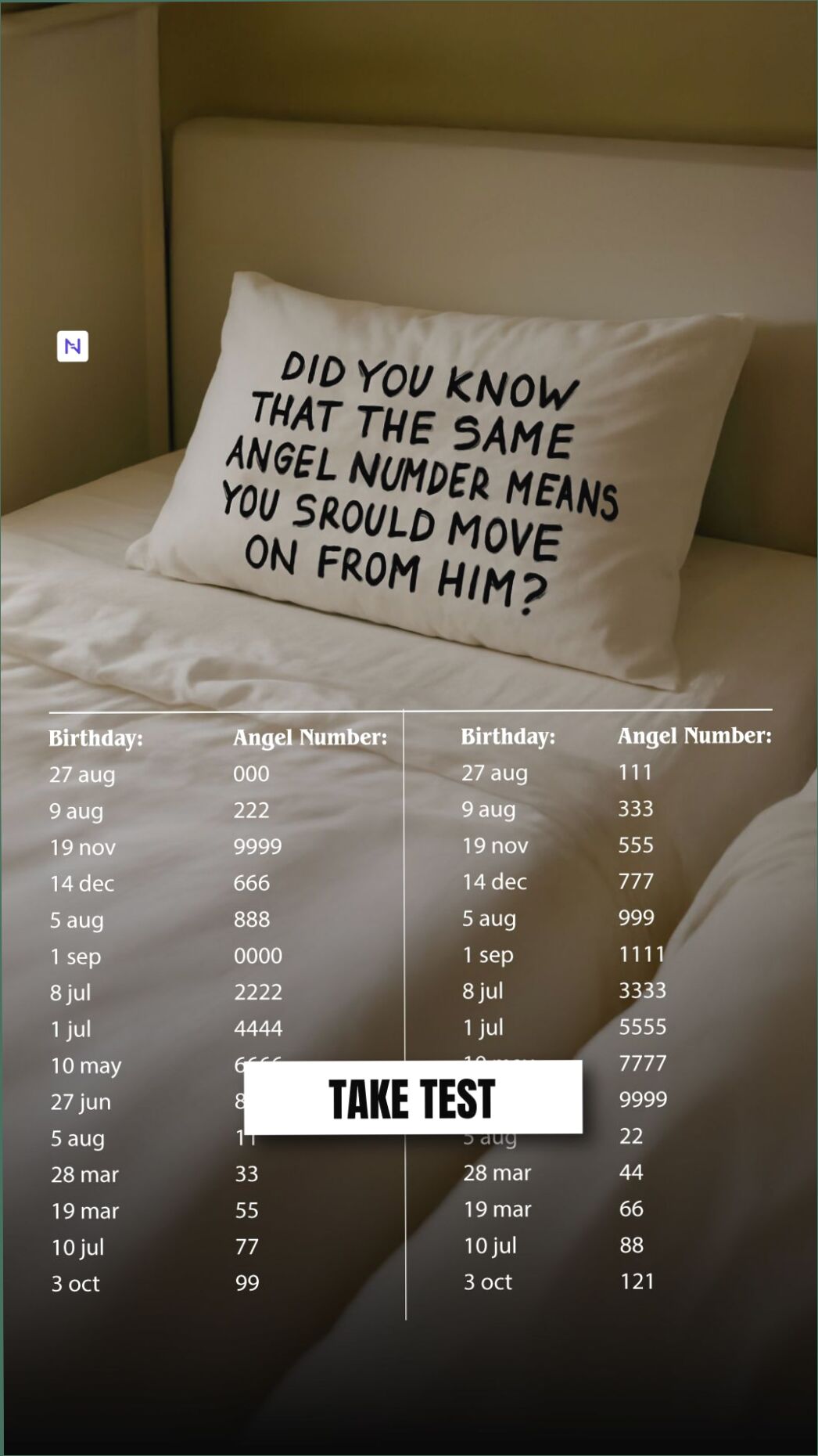 Vexima Facebook ad: Take the Astrology Test