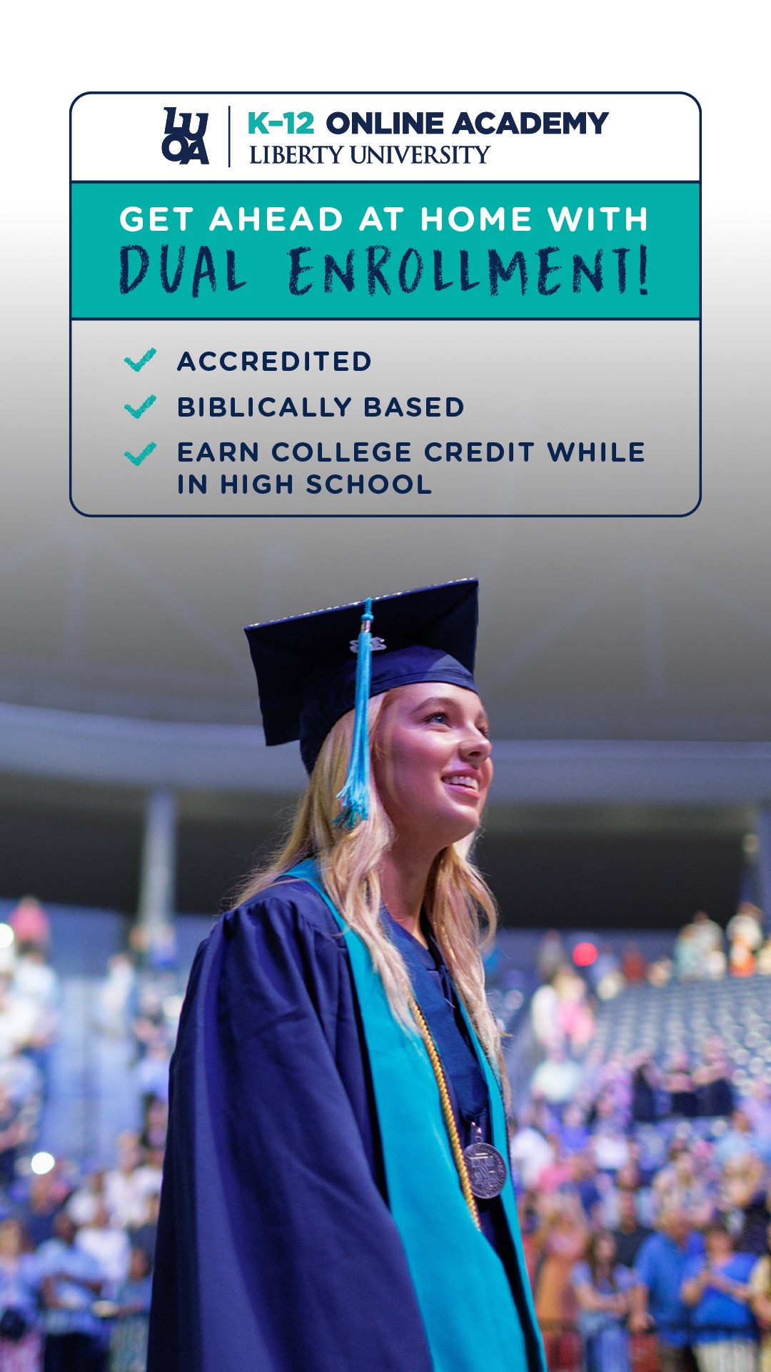 Liberty University Online Academy K-12 Facebook ad
