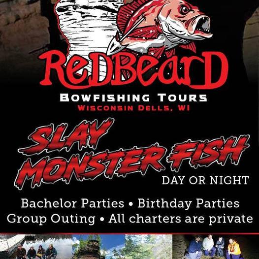 Redbeard Bowfishing Facebook ad: Redbeard Bowfishing Tours in Wisconsin Dells