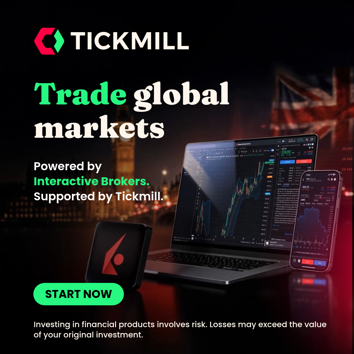 Tickmill Facebook ad