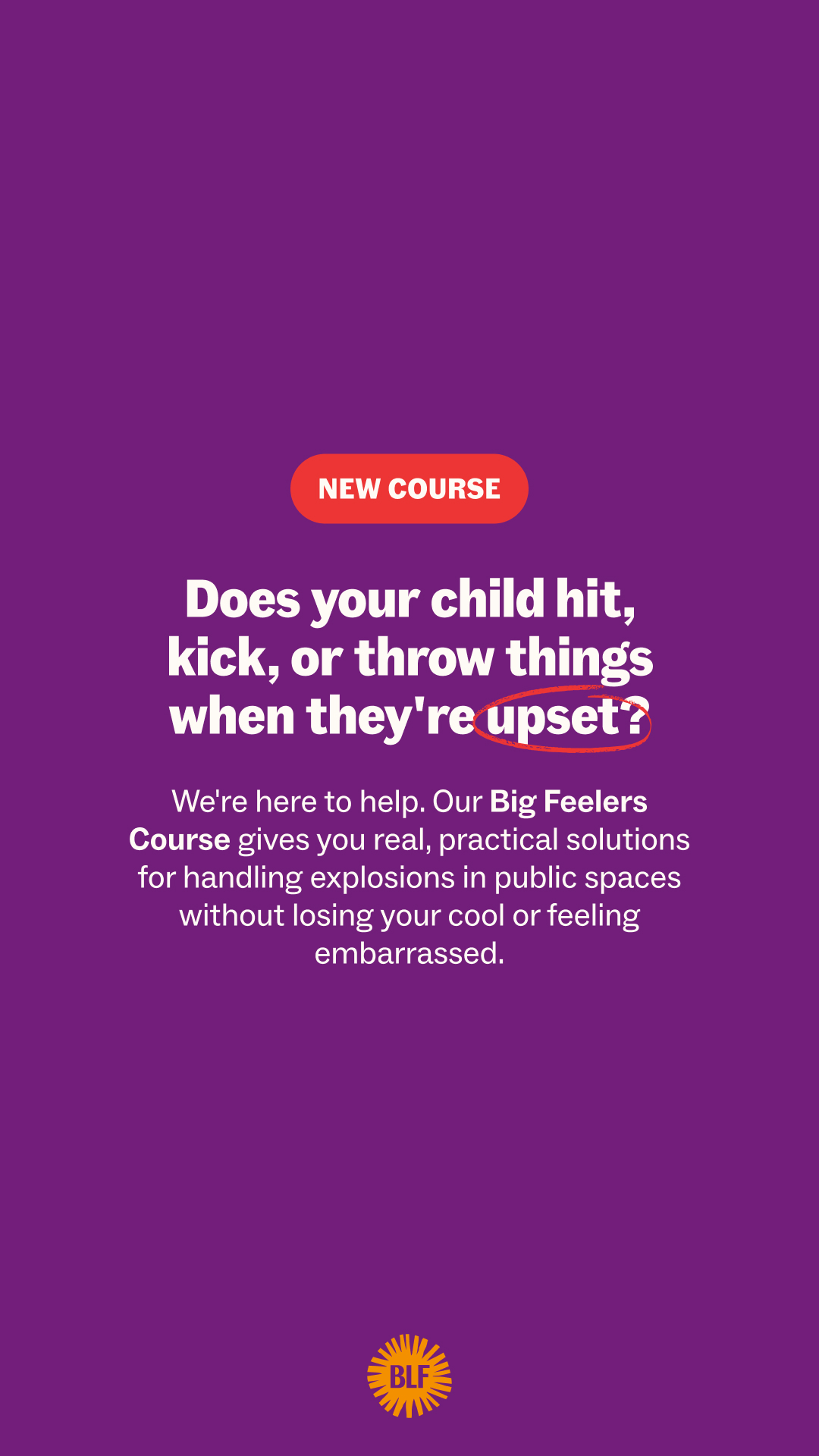 Big Little Feelings Facebook ad: Big Feelers