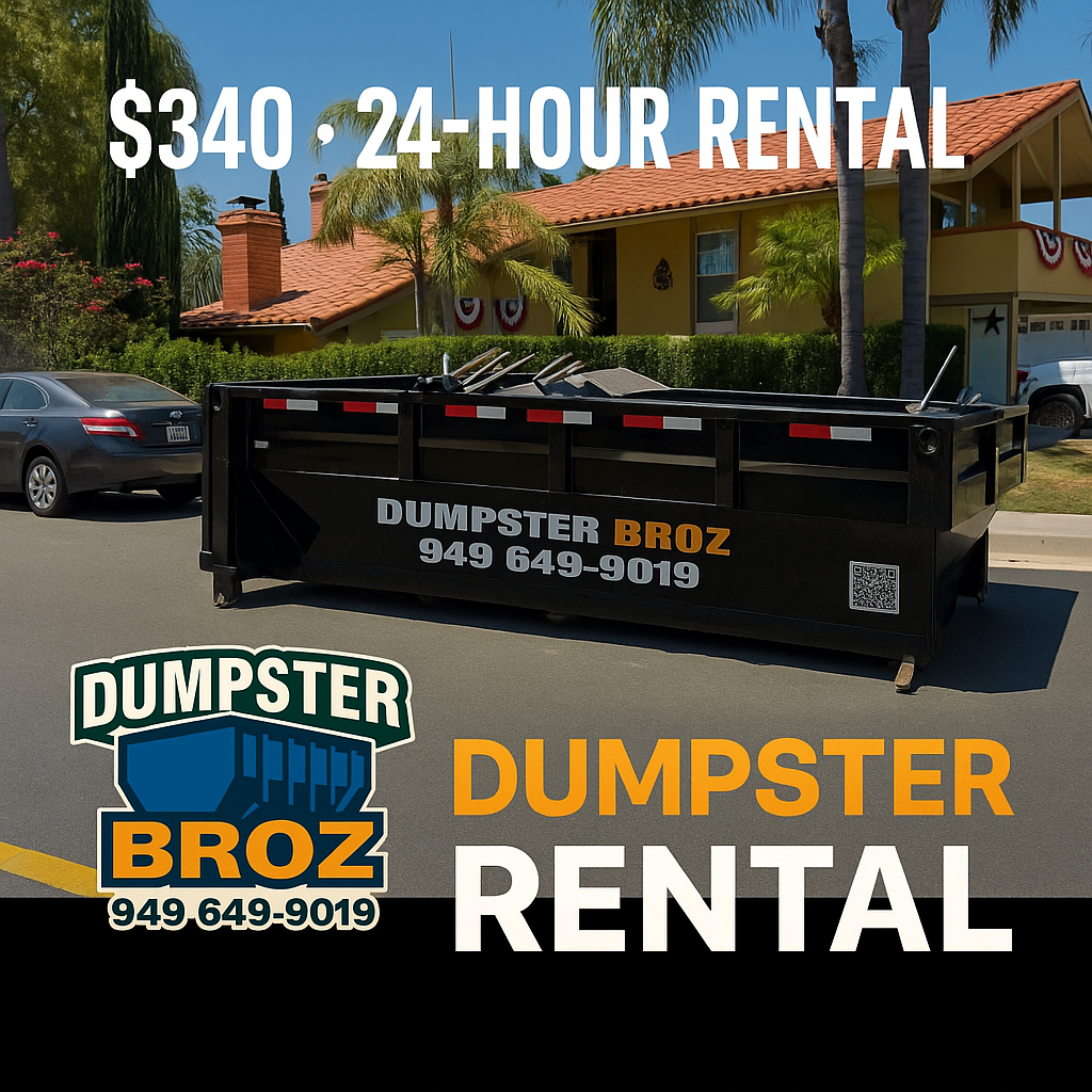 Dumpster Broz - Orange County dumpster rental Facebook ad