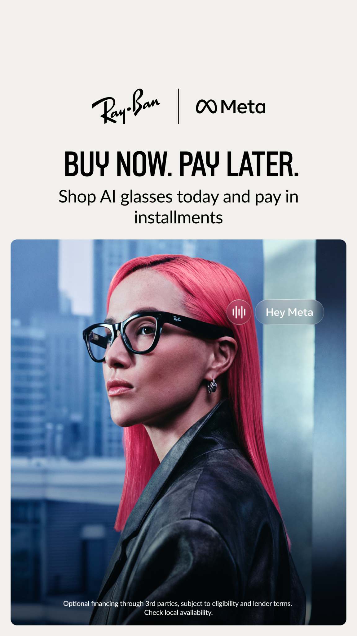 Ray-Ban Meta Facebook ad