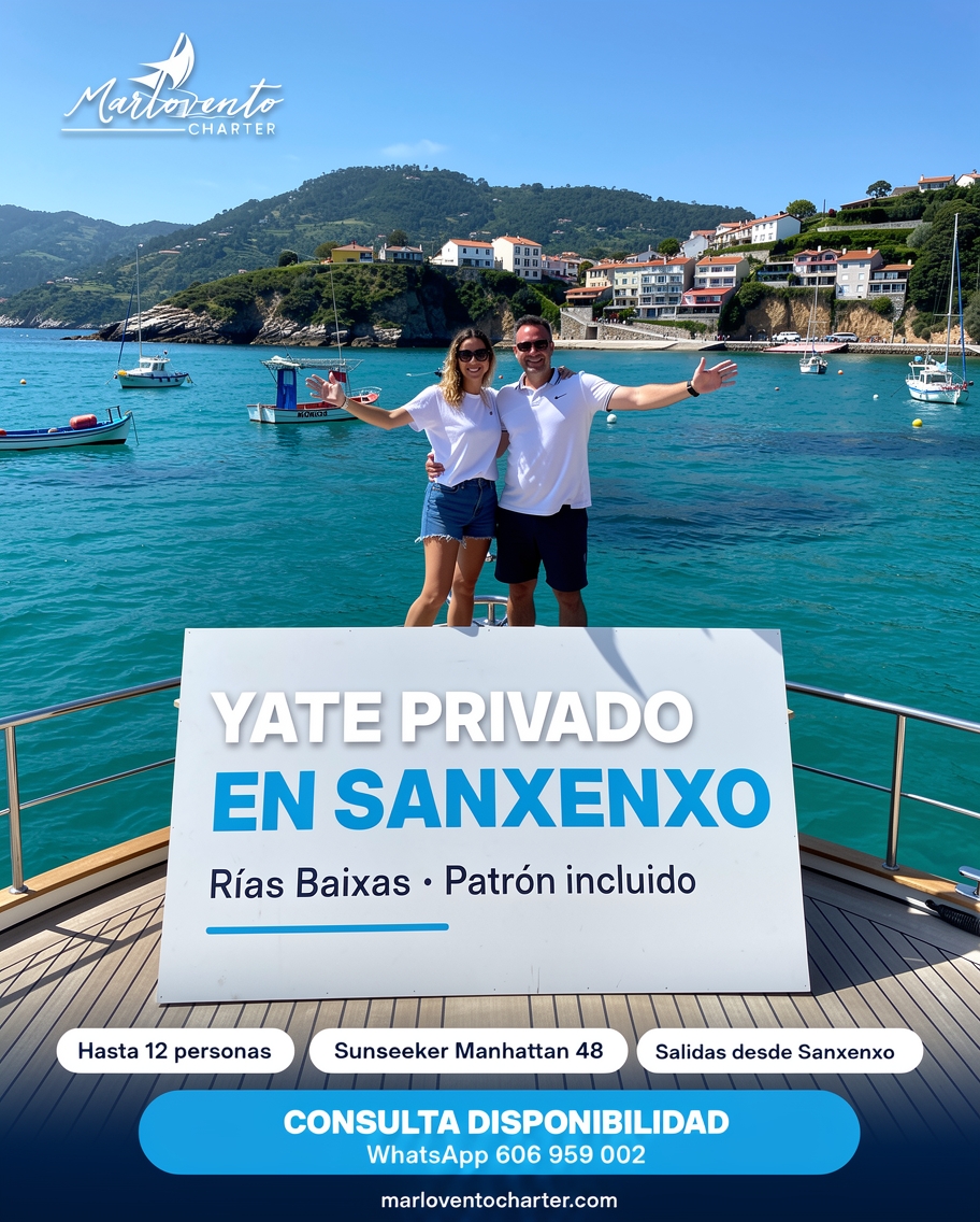 MarloventoCharter Sanxenxo Facebook ad: Alquiler de yate en Sanxenxo