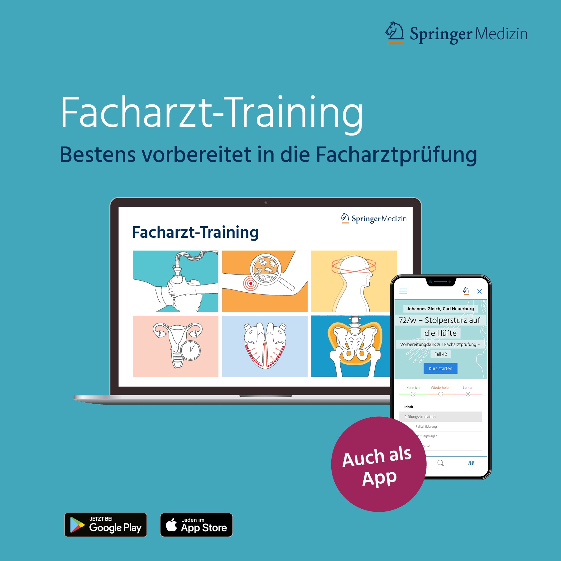 Springer Medizin Facebook ad: Klinische Fälle aufbereitet als Vorbereitungskurse zur…