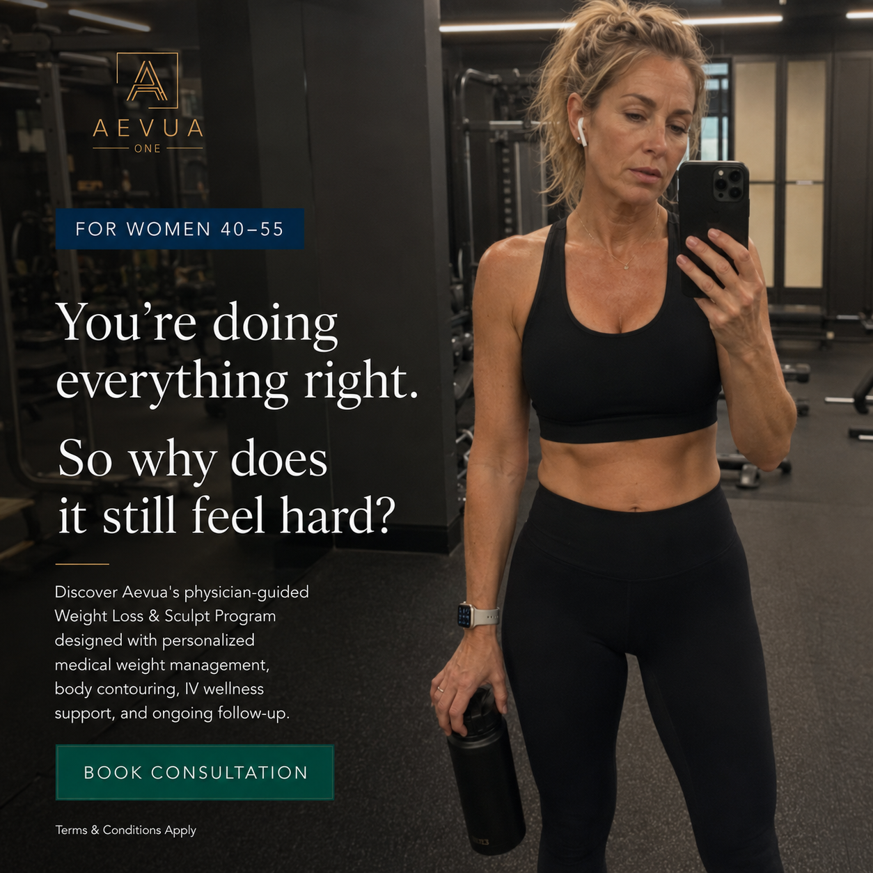 Aevua Facebook ad: Start Your 3 Month Weight Loss Transformation