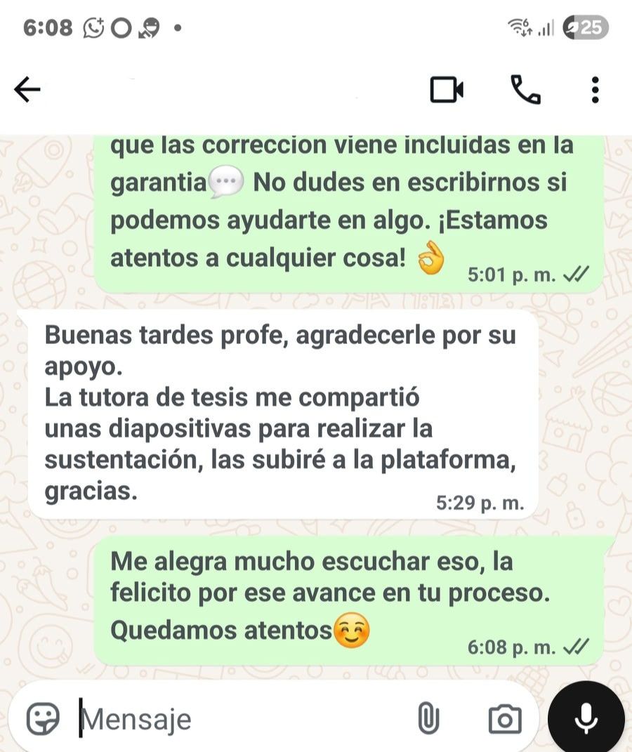 Profesor Sebastián Gomez Tesis Facebook ad: Testimonios de nuestros clientes