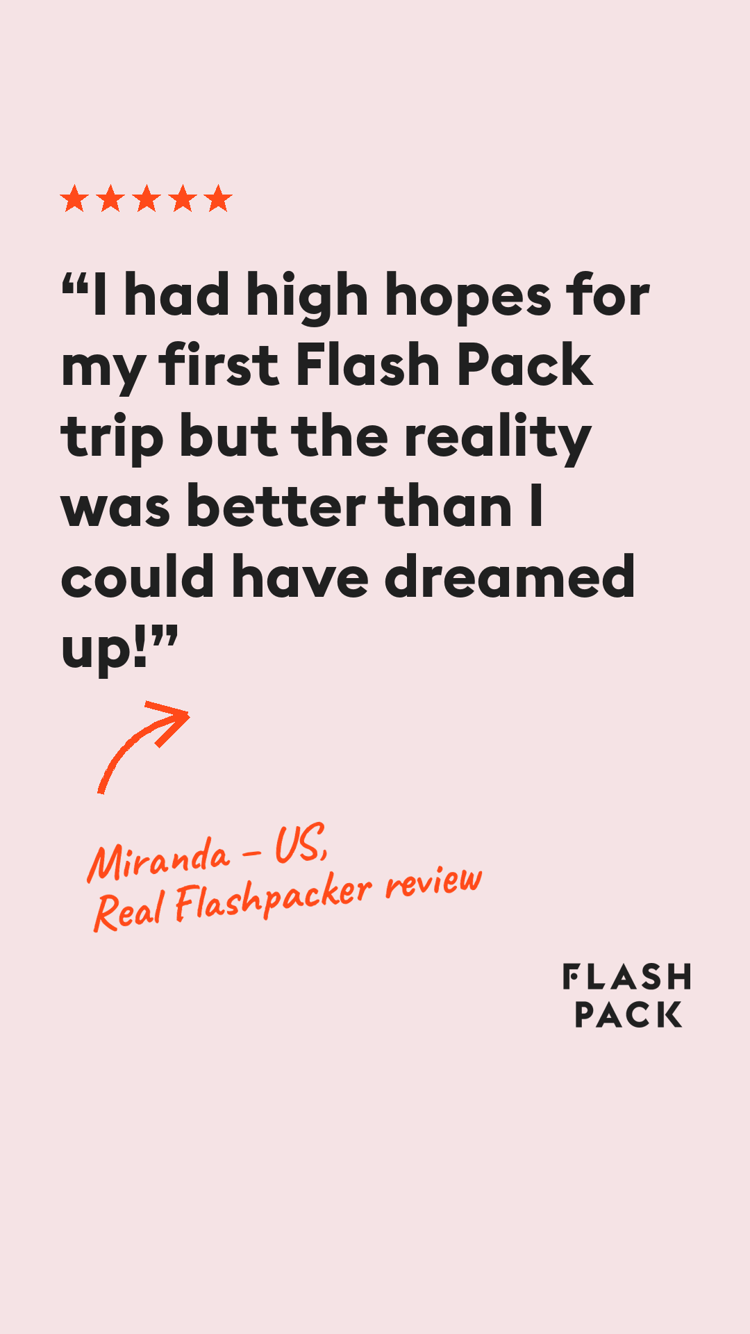 Flash Pack Facebook ad