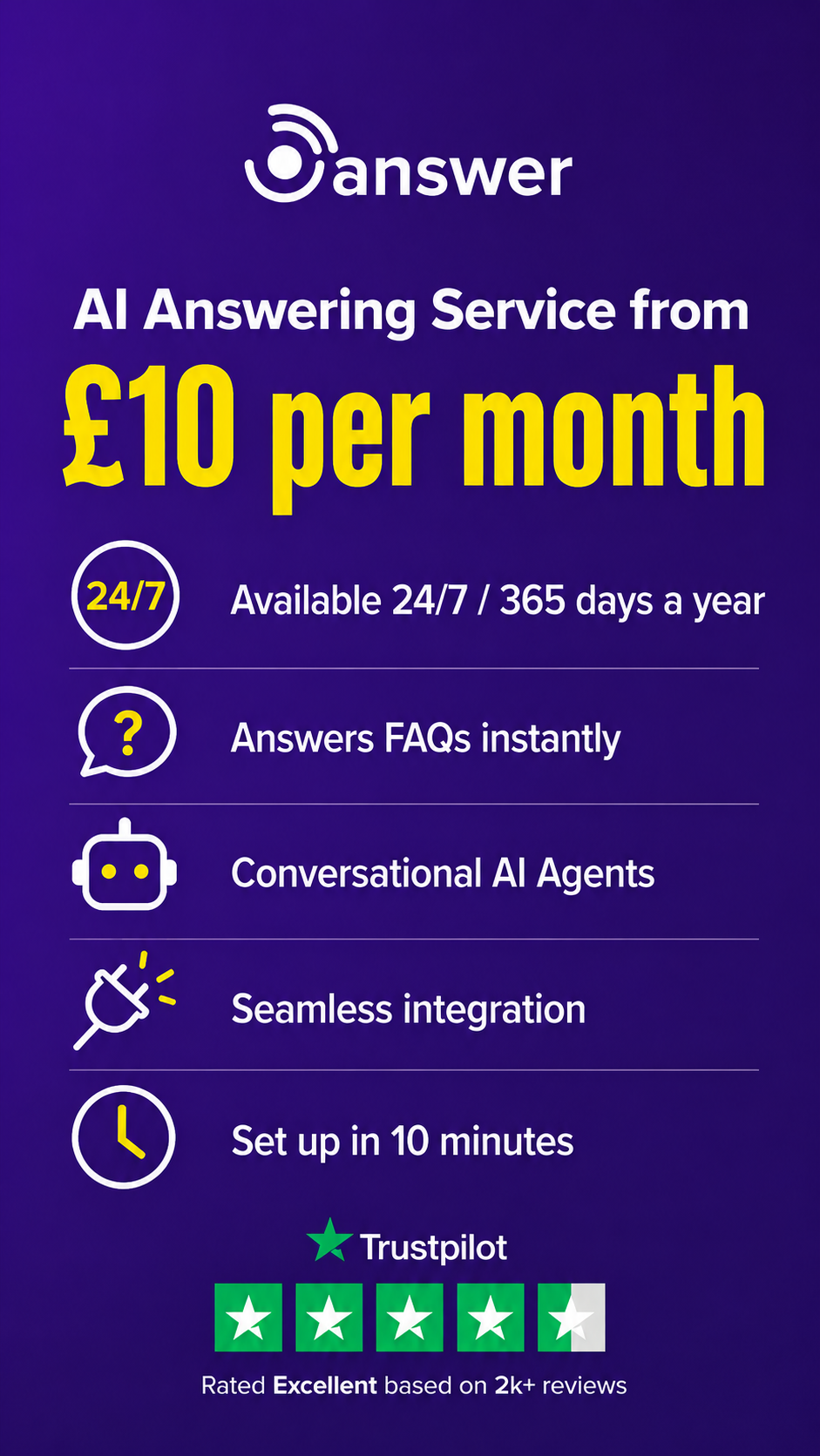 Answer.co.uk Facebook ad