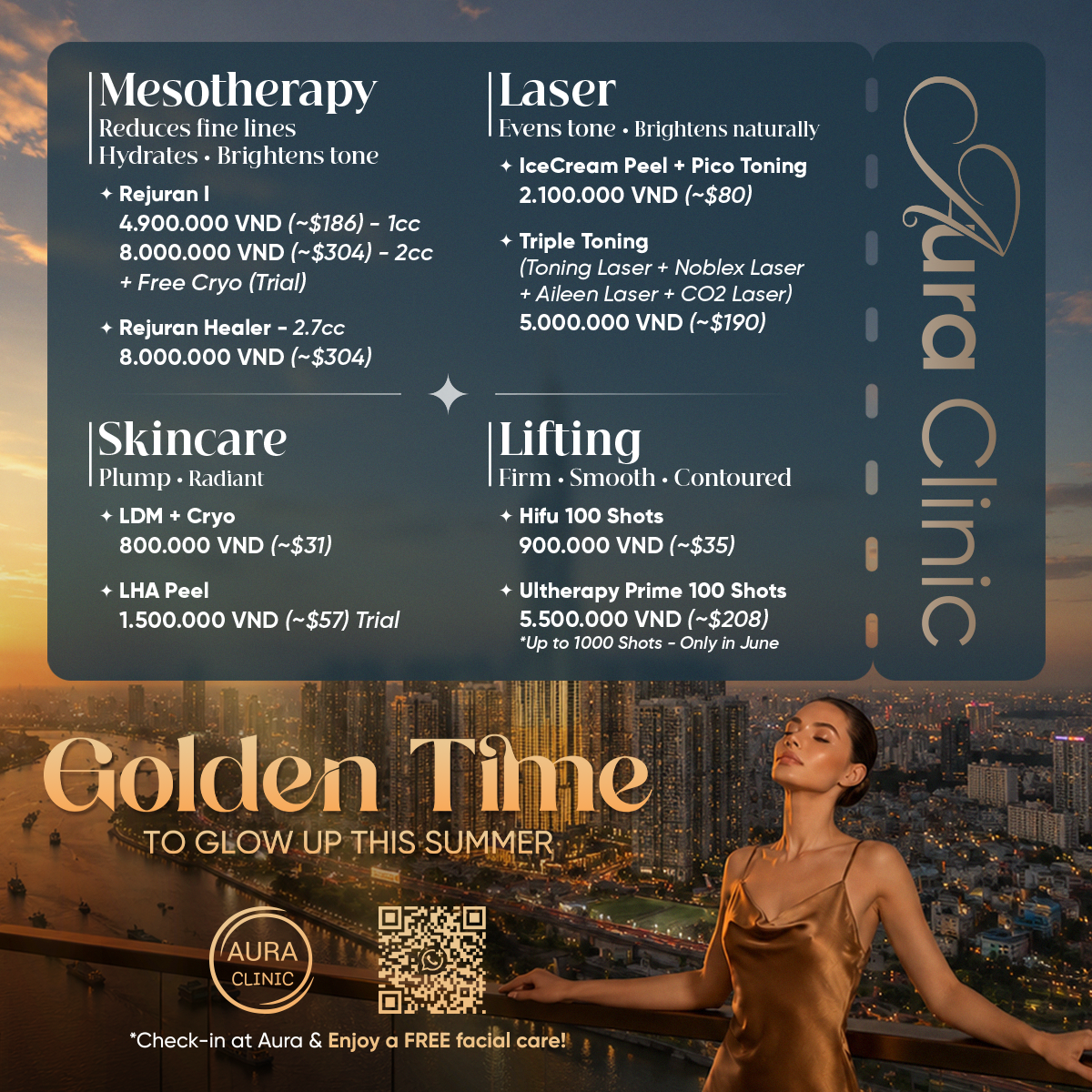 Aura Clinic Vietnam Facebook ad: Get Summer-Ready with Aura!