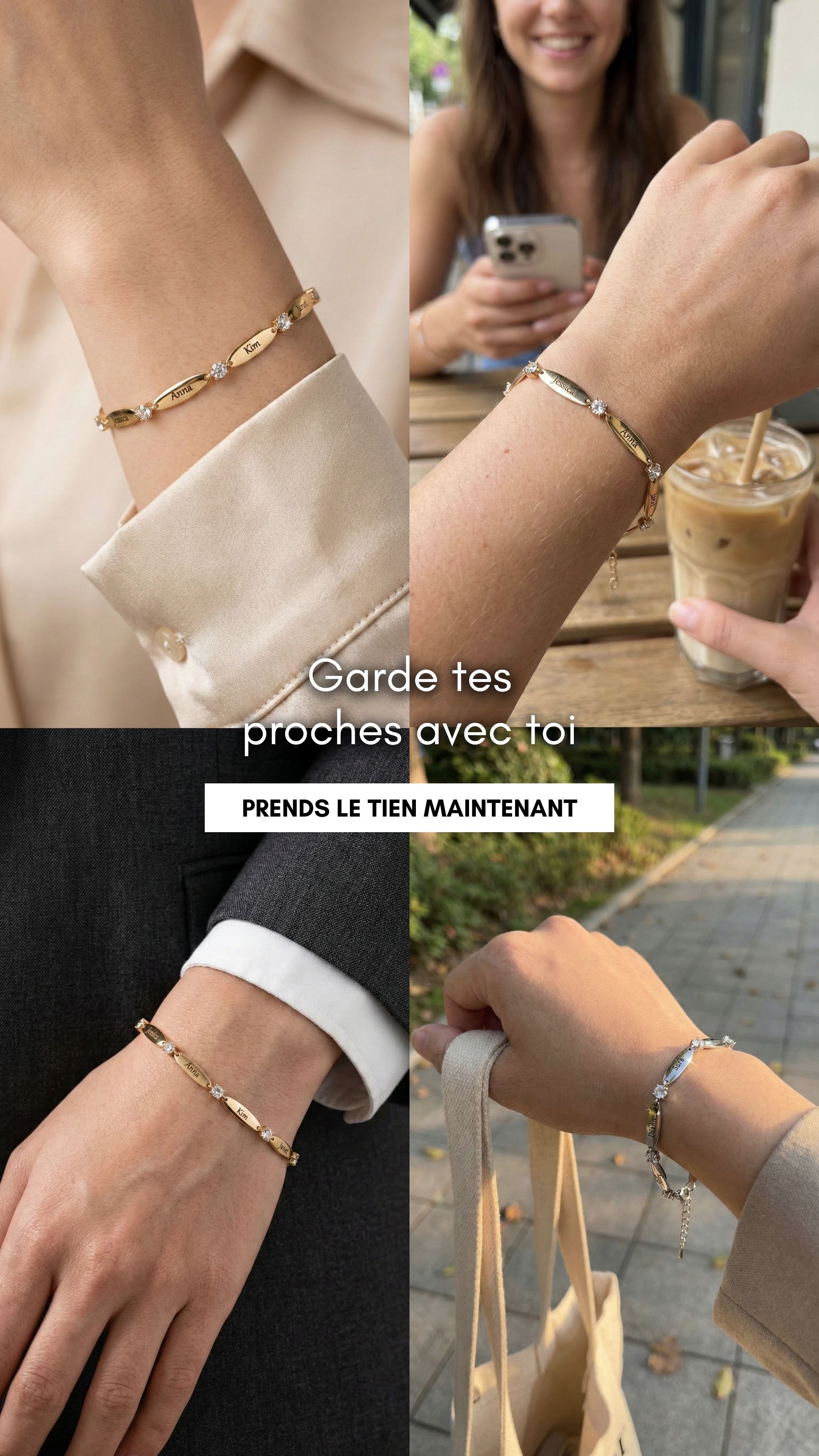 Stanbarry Bijoux Facebook ad: Un bracelet gravé, un souvenir éternel