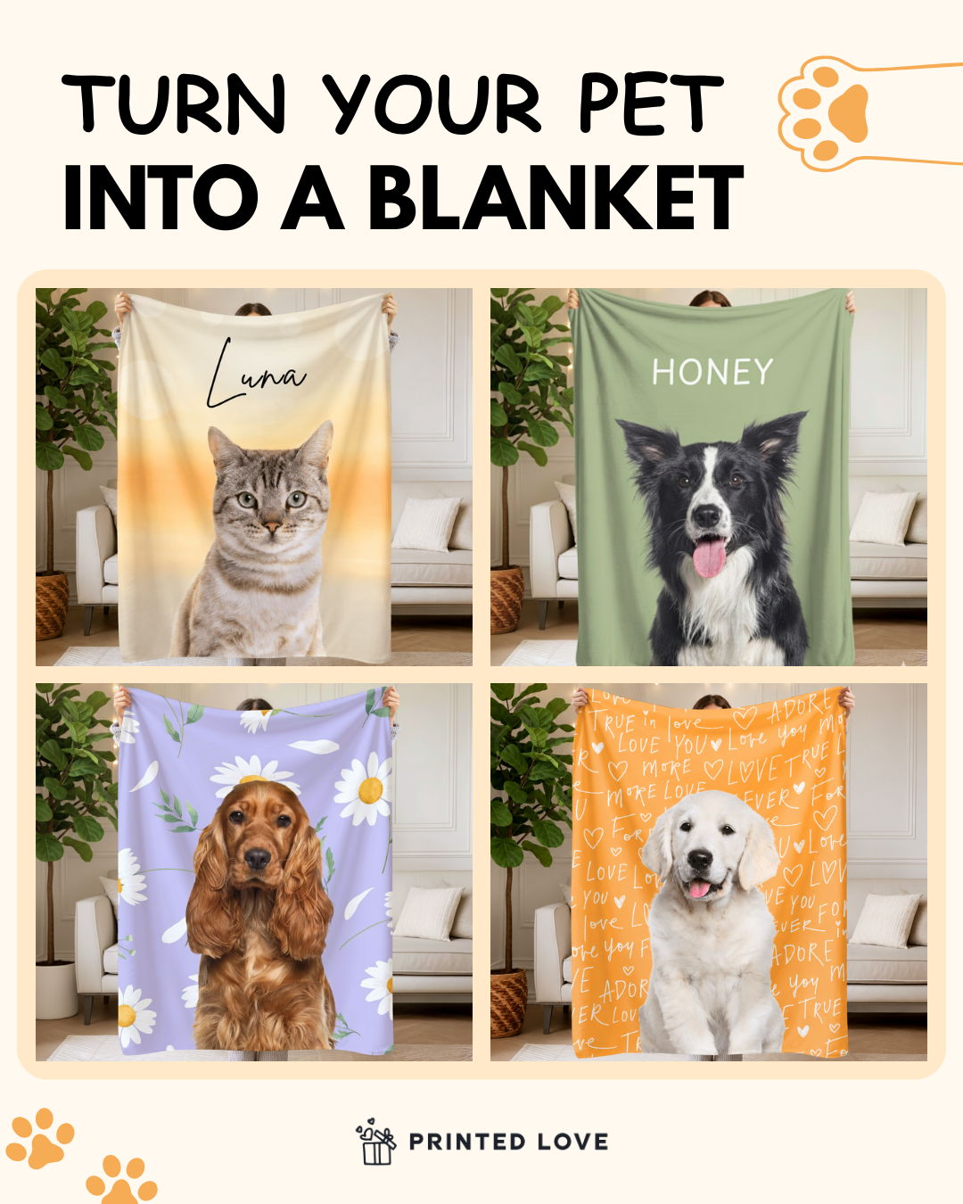 Printed Love Gifts Facebook ad: They’ll Love You For This