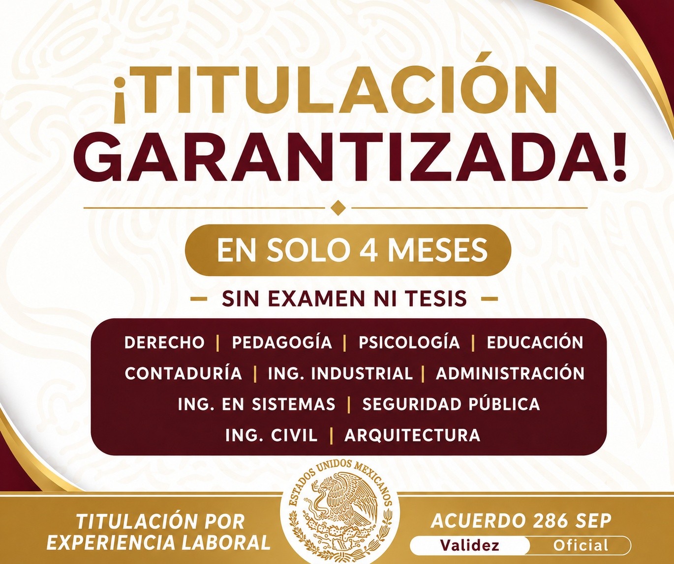 Capel Puebla Facebook ad: ¡TITÚLATE POR EXPERIENCIA LABORAL!