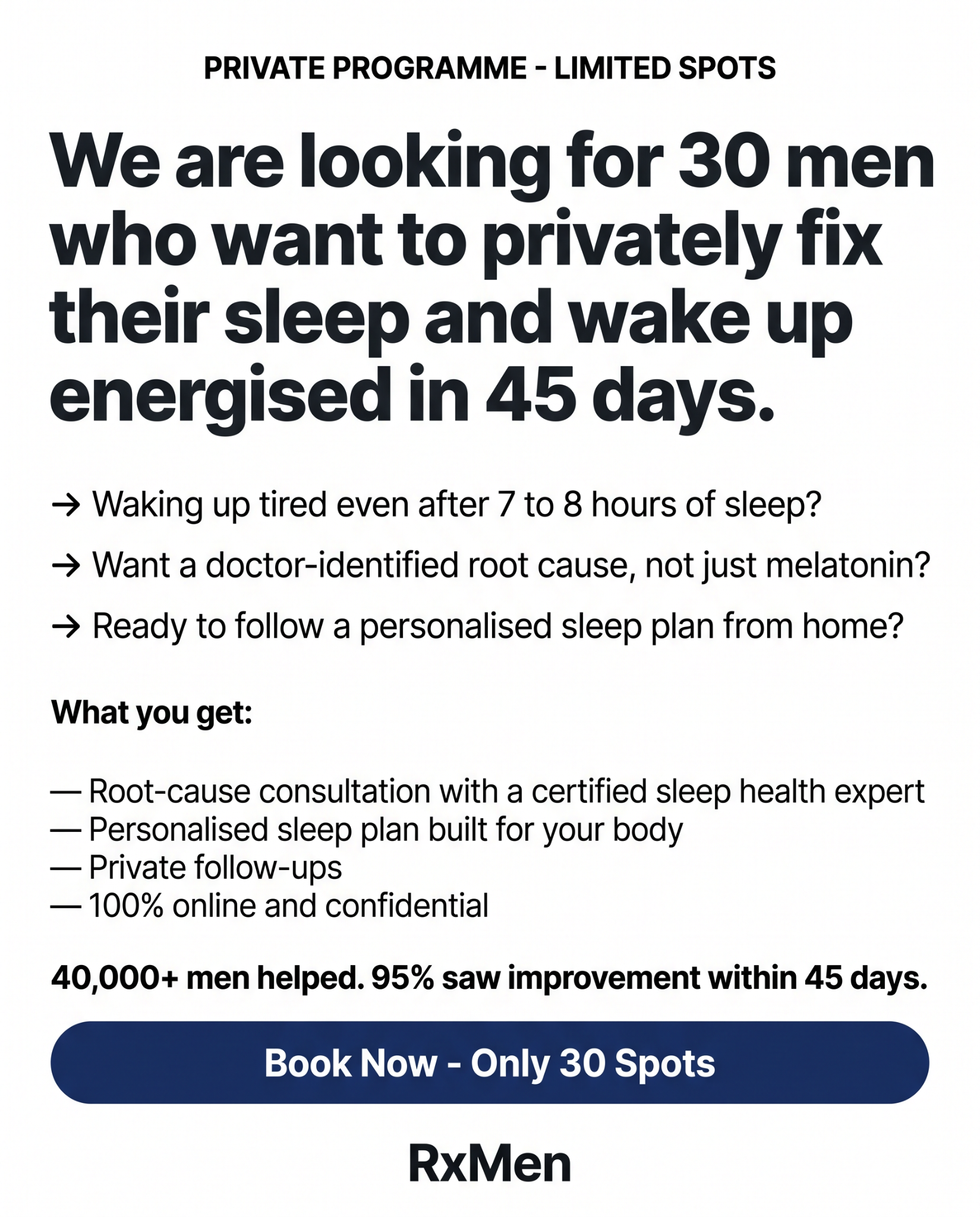 Sleep by Rxmen Facebook ad