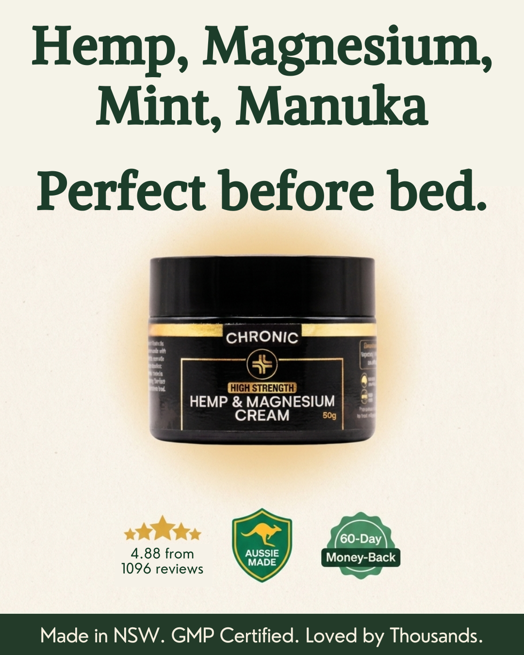 Chronic Australia Facebook ad: 100% Australian Made