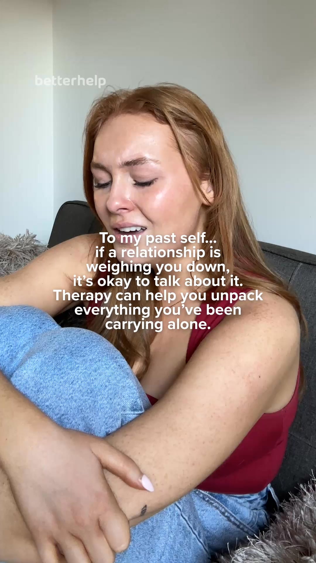 BetterHelp Facebook ad: Find Support. Feel Lighter.