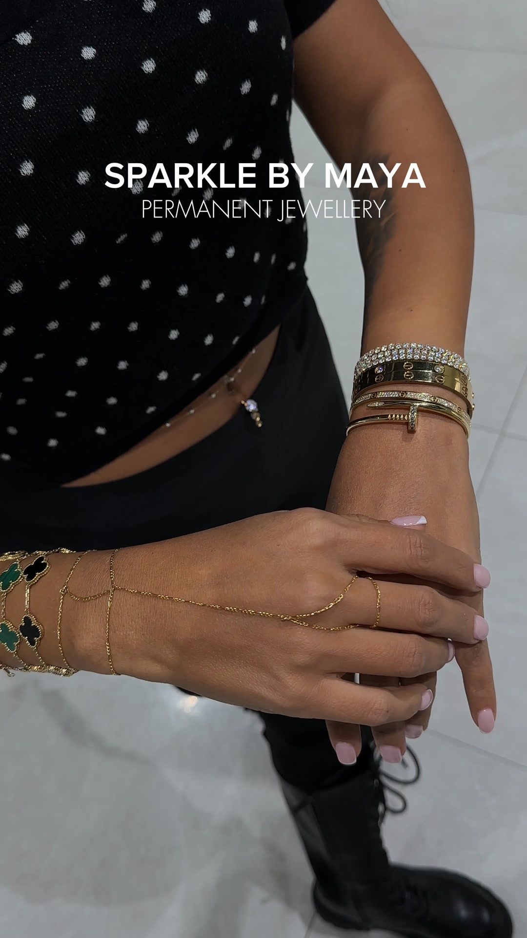Sparkle By Maya Facebook ad: Permenant Jewelery Available NOW