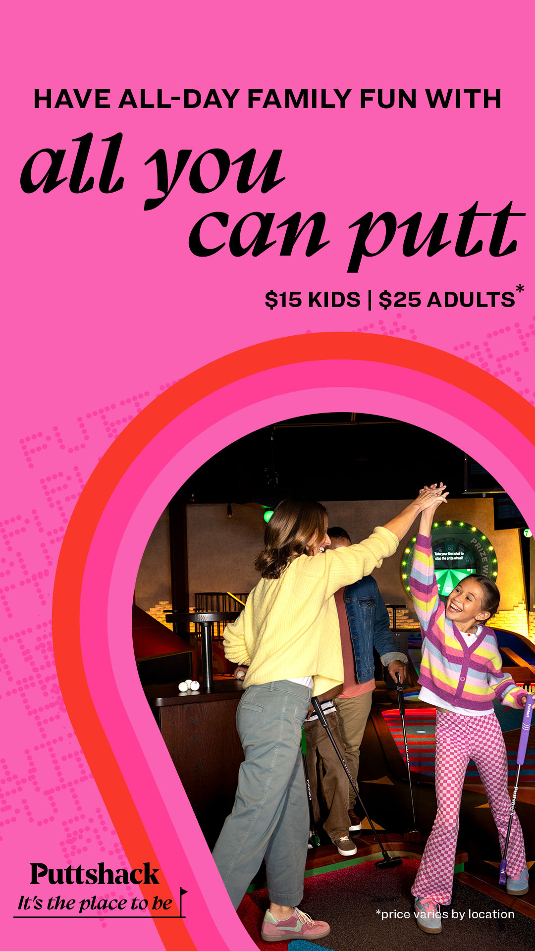 Puttshack Facebook ad from Mar 25, 2026