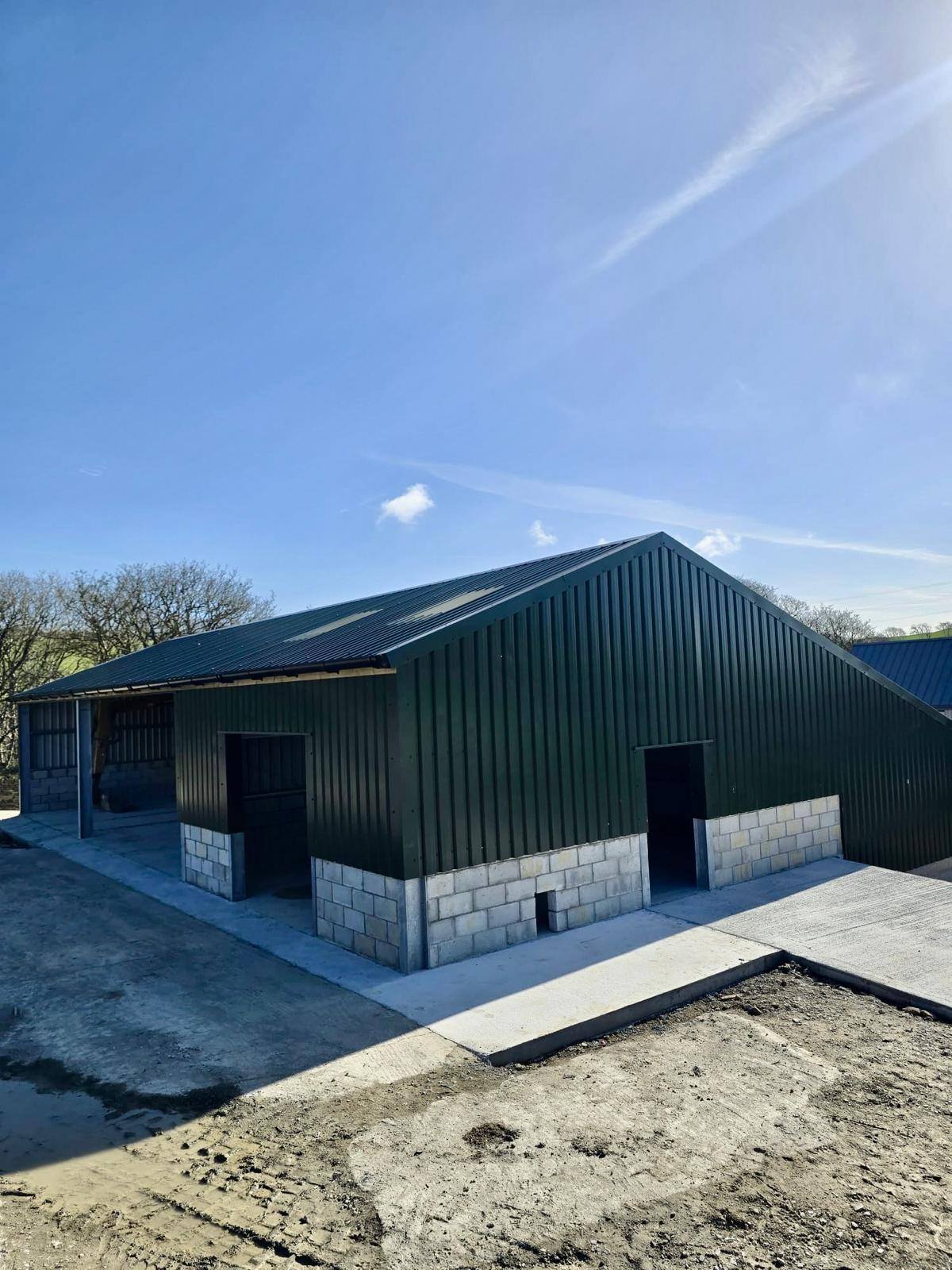 Inferno Groundworks Facebook ad: 60ft x 45ft Two-Tier Garage & Shed, Completed