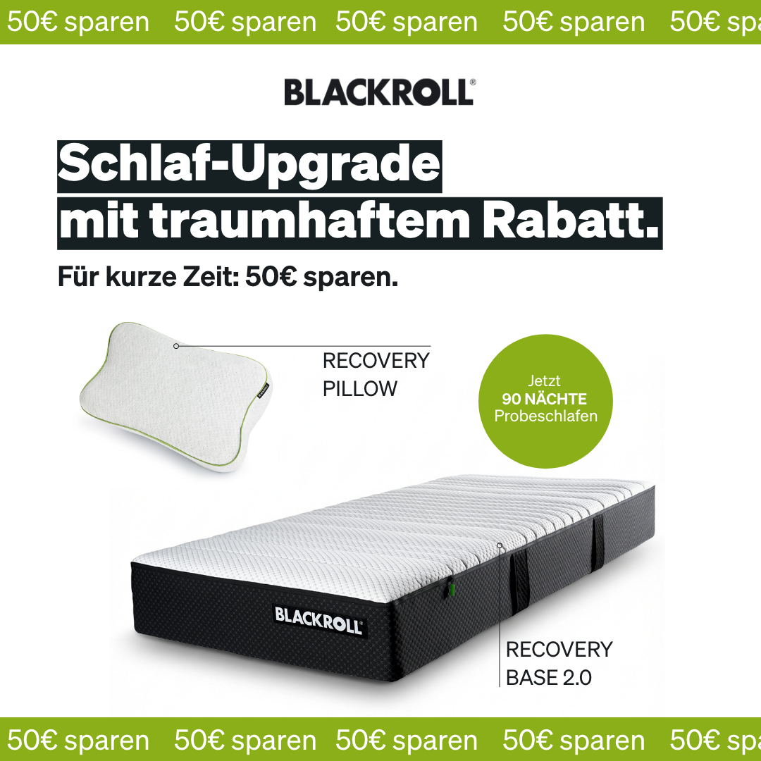 Blackroll Facebook ad: Noch nie war Aufstehen so leicht
