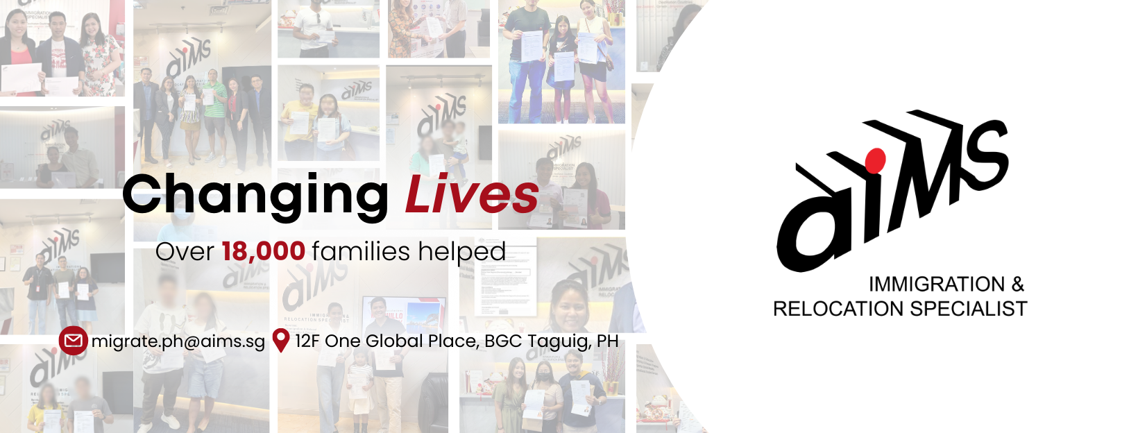 AIMS Immigration and Relocation Specialist Philippines Facebook ad: YOUR ONE-STOP IMMIGRATION SOLUTION PROVIDER
